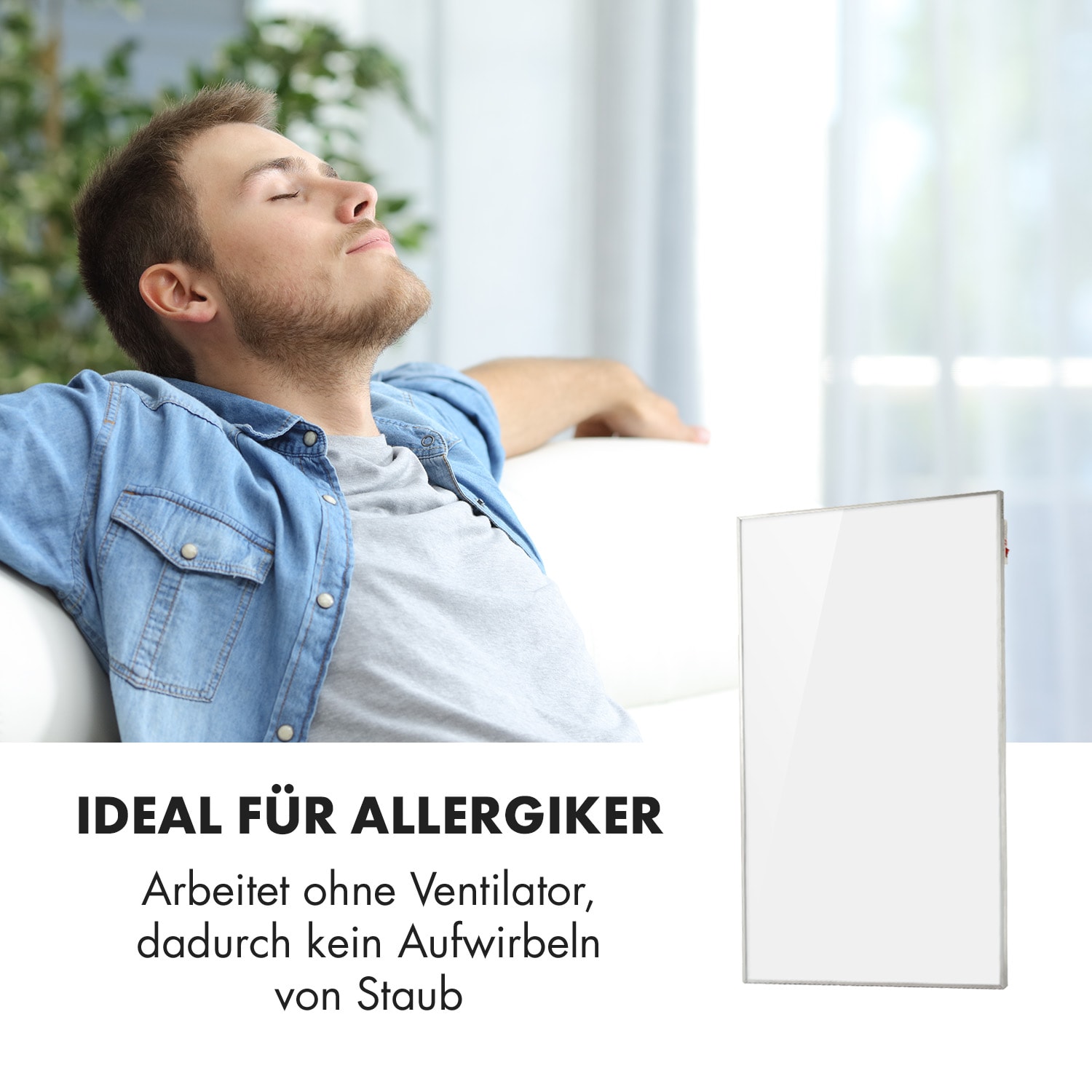 Wonderwall Smart Infrarotheizung 60x100cm App 600W Wochentimer IP24 100 x 60 cm | 600 W | Ja