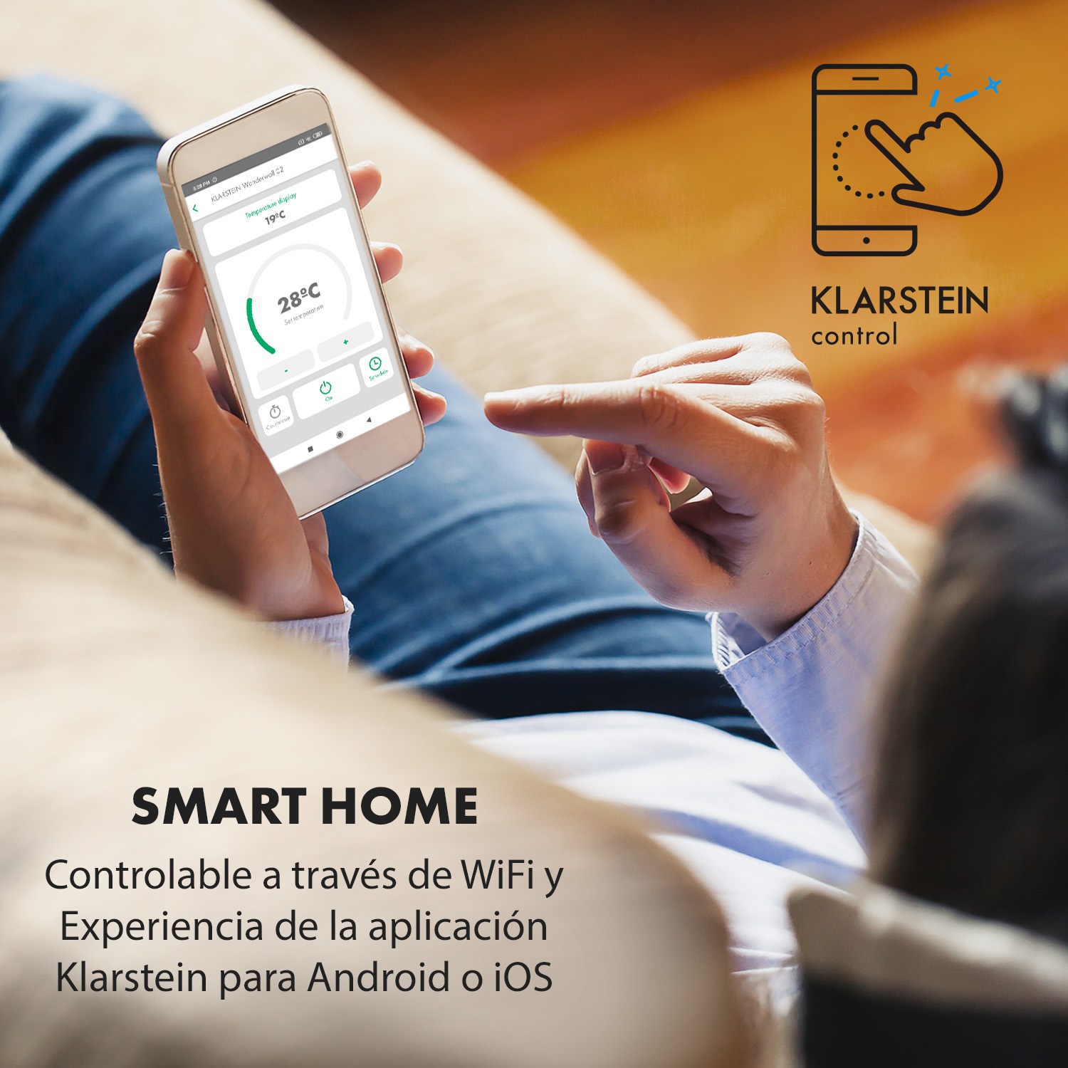 Wonderwall Smart Panel calefactor infrarrojo 60x100cm 600W Temporizador semanal IP24 Blanco 100 x 60 cm | 600 W | Sí