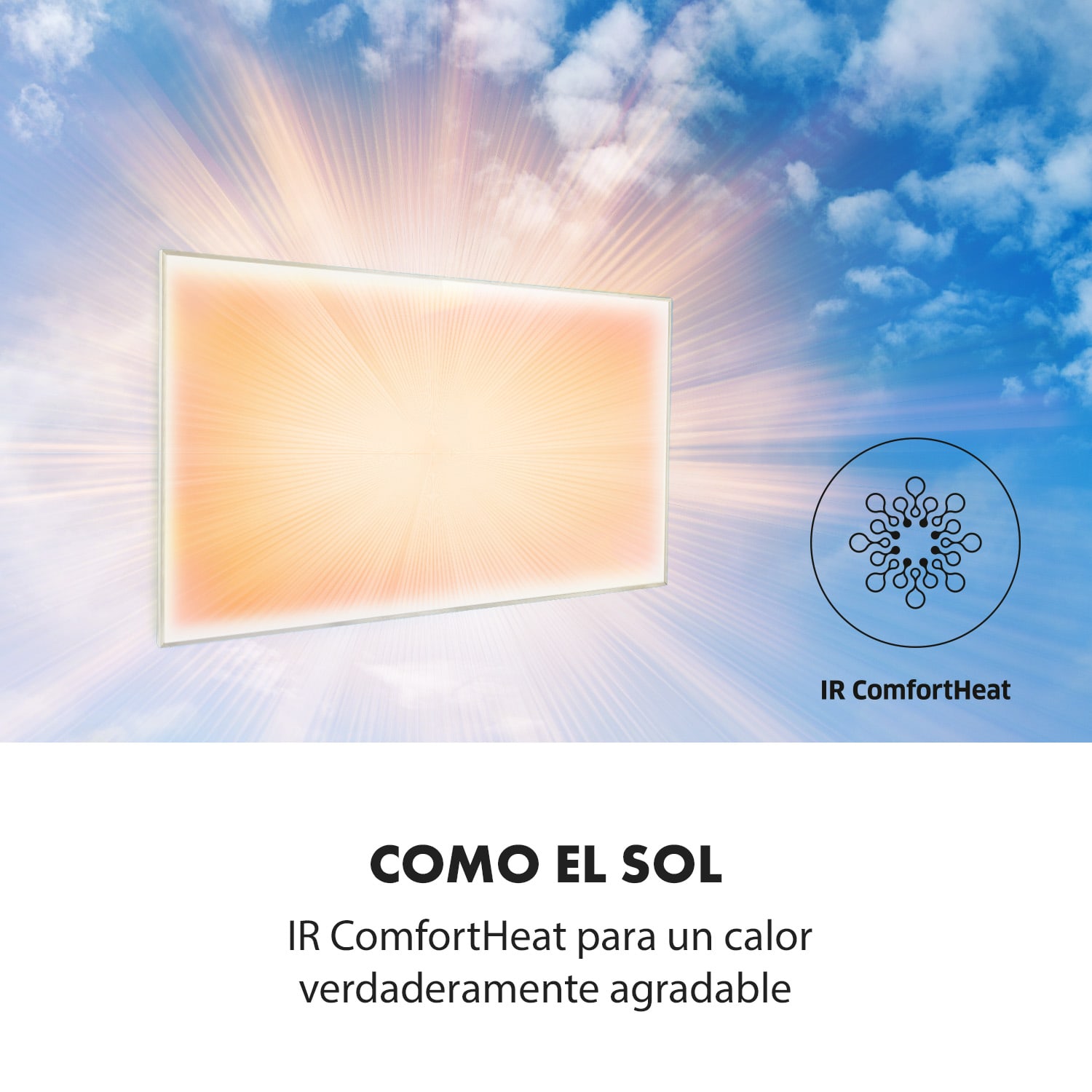 Wonderwall Smart Panel calefactor infrarrojo 60x100cm 600W Temporizador semanal IP24 Blanco 100 x 60 cm | 600 W | Sí