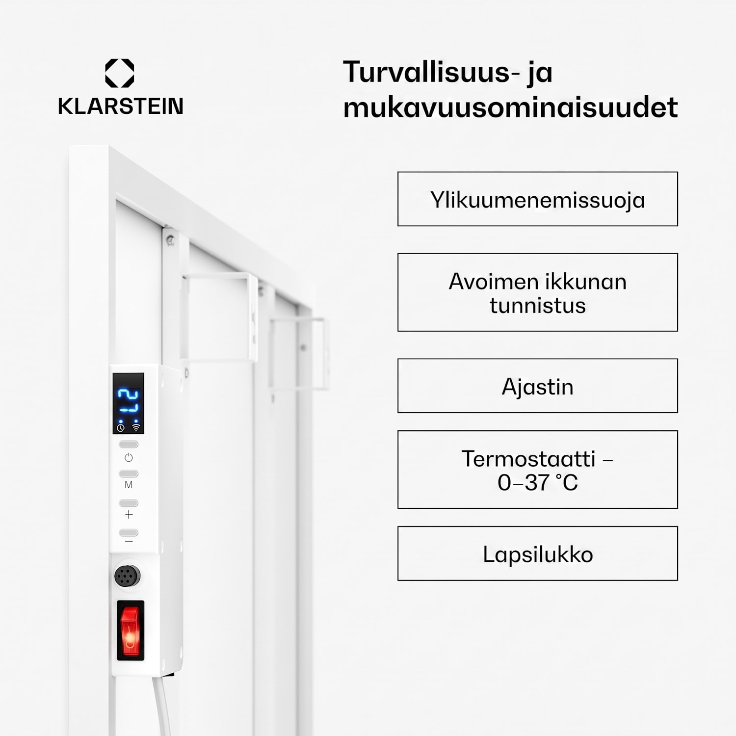 Wonderwall Smart infrapunalämmitin 60 x 100 cm sovelluksella ohjaus 600 W viikkoajastin IP24 100 x 60 cm | 600 W | Kyllä
