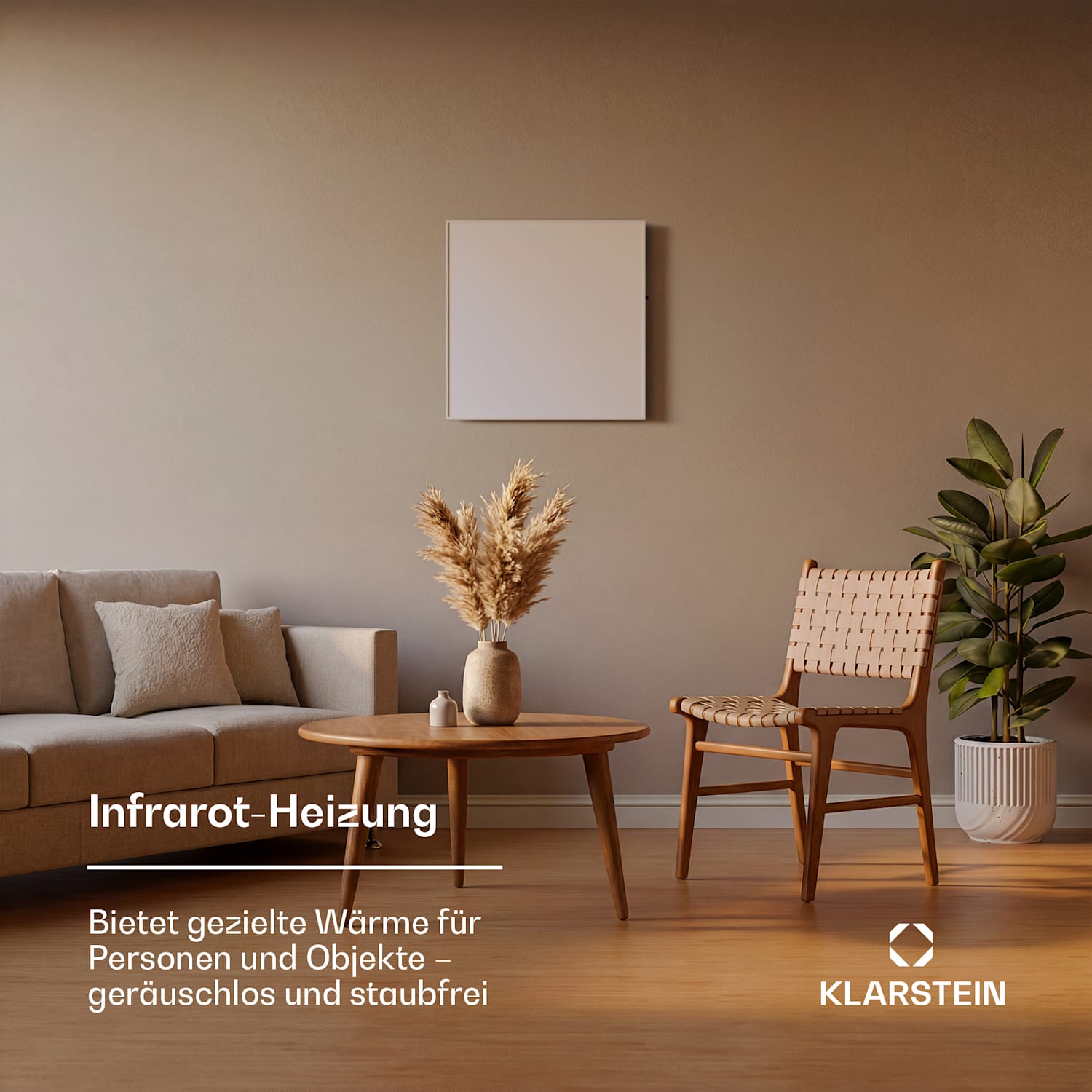 Wonderwall Smart - Pannello riscaldante a infrarossi, 60 x 60 cm, controllo con app, 360 W, timer settimanale, IP24 