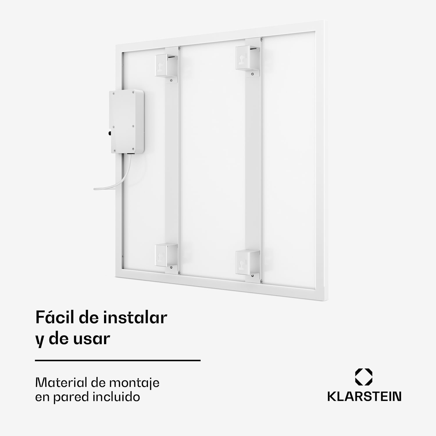 Wonderwall Smart Panel calefactor infrarrojo 60x60cm 360W Temporizador semanal IP24 Blanco 