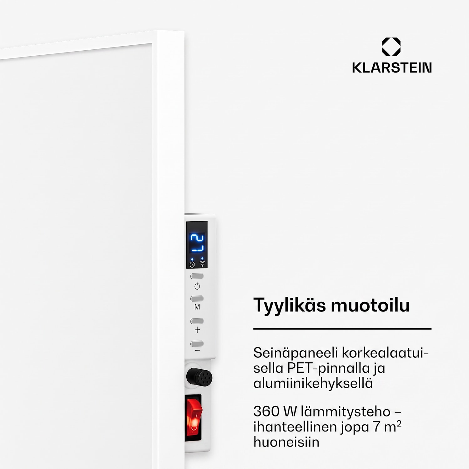 Wonderwall Smart infrapunalämmitin 60 x 60 cm sovelluksella ohjaus 360 W viikkoajastin IP24 60 x 60 cm | 360 W | Kyllä | Valkoinen