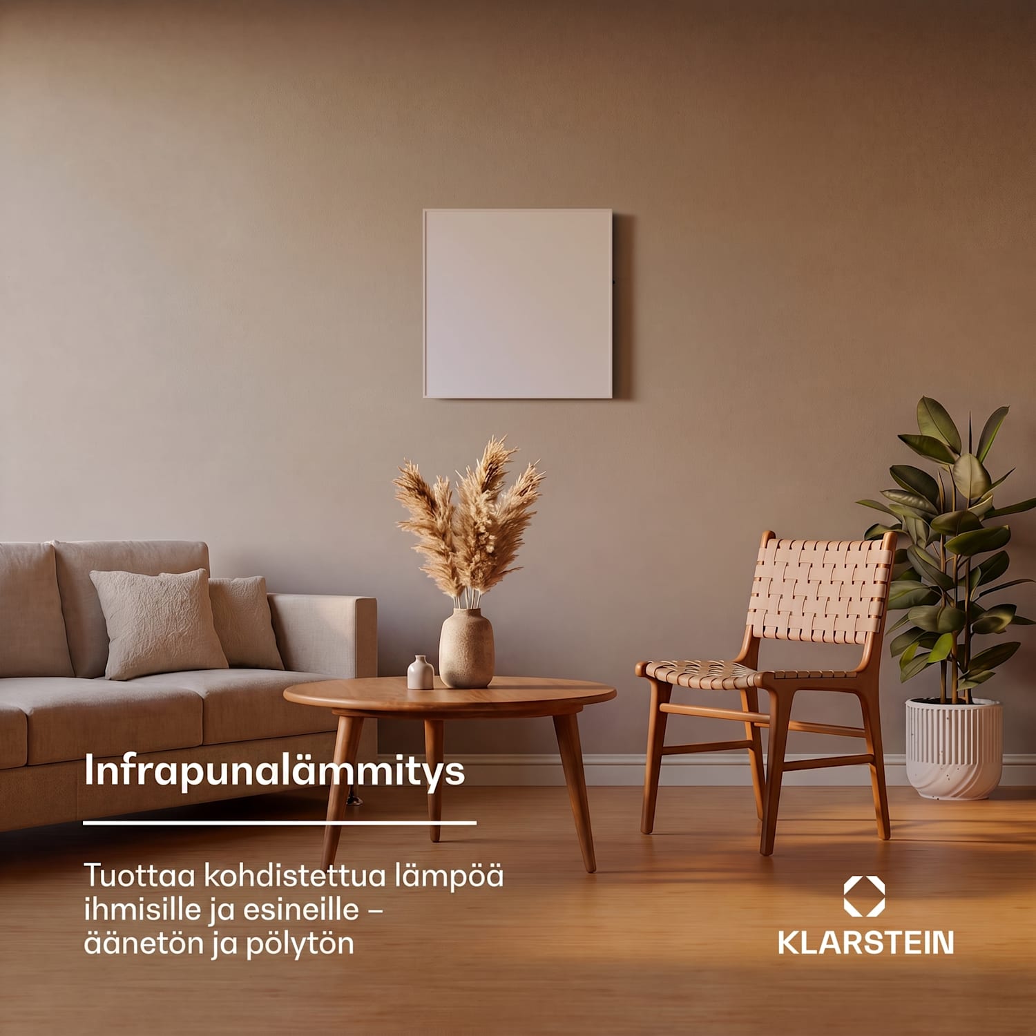 Wonderwall Smart infrapunalämmitin 60 x 60 cm sovelluksella ohjaus 360 W viikkoajastin IP24 60 x 60 cm | 360 W | Kyllä | Valkoinen