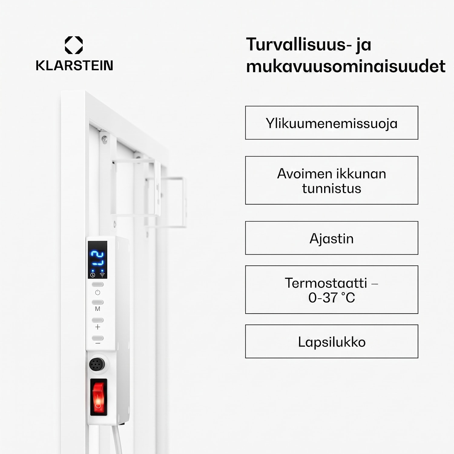 Wonderwall Smart infrapunalämmitin 60 x 60 cm sovelluksella ohjaus 360 W viikkoajastin IP24 60 x 60 cm | 360 W | Kyllä | Valkoinen