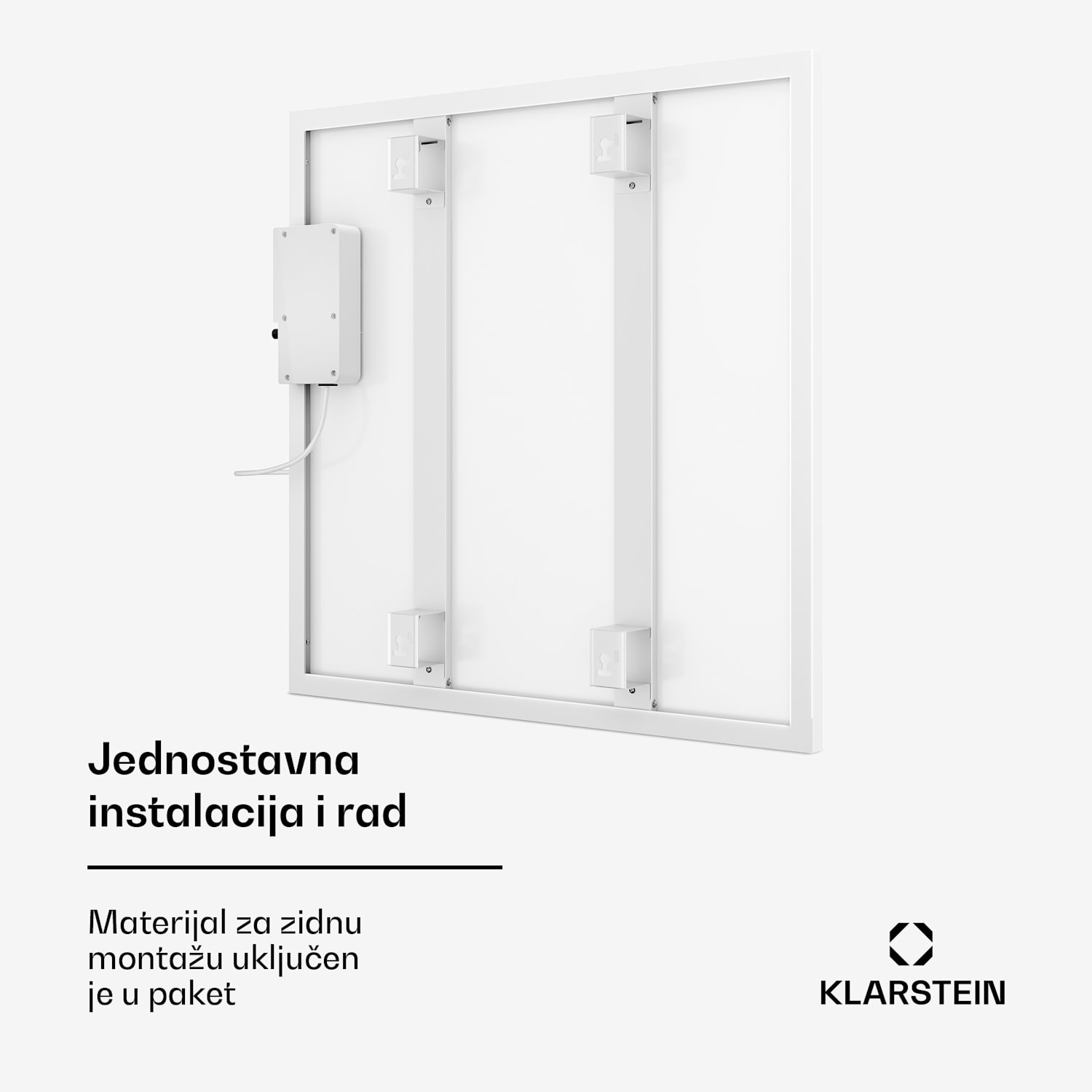 Wonderwall 360 Smart, infracrvena grijalica, 60 x 60 cm, 360 W, tjedni timer, IP24, bijela 