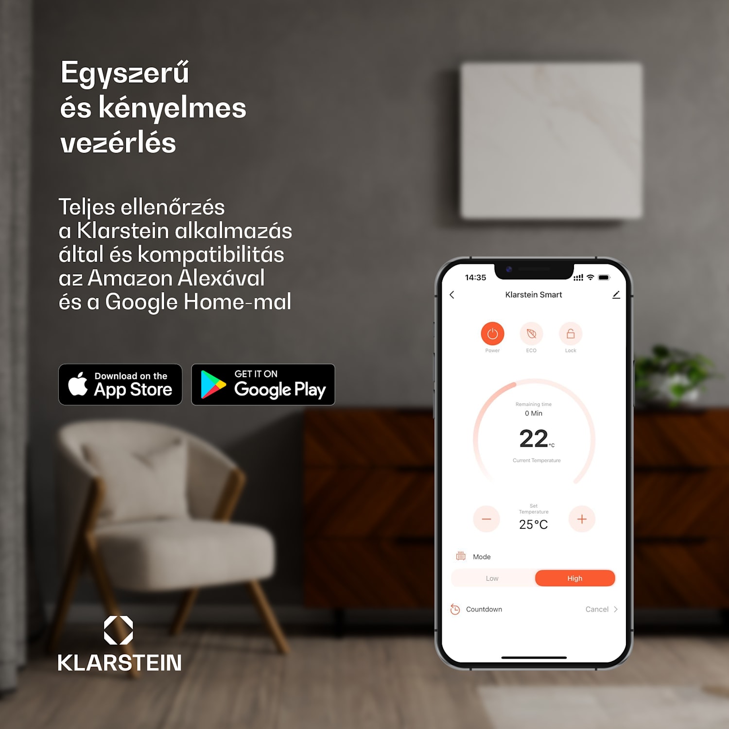 Wonderwall 360 Smart, infravörös hősugárzó, 60 x 60 cm, 360W, heti időzítő, IP24, fehér 60 x 60 cm | 360 W | Igen | Fehér