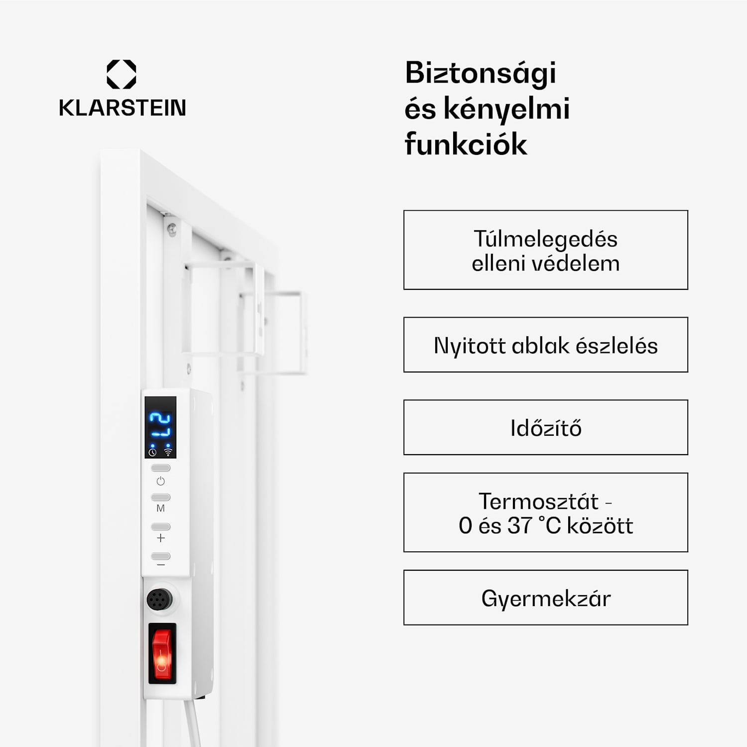 Wonderwall 360 Smart, infravörös hősugárzó, 60 x 60 cm, 360W, heti időzítő, IP24, fehér 60 x 60 cm | 360 W | Igen | Fehér