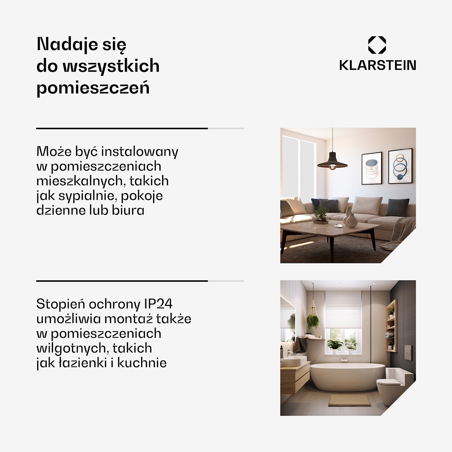 Wonderwall Smart, panel grzewczy na podczerwień, grzejnik, 60 x 60 cm, 360 W, programator czasowy, IP24, biały 60 x 60 cm | 360 W | Tak | Biały