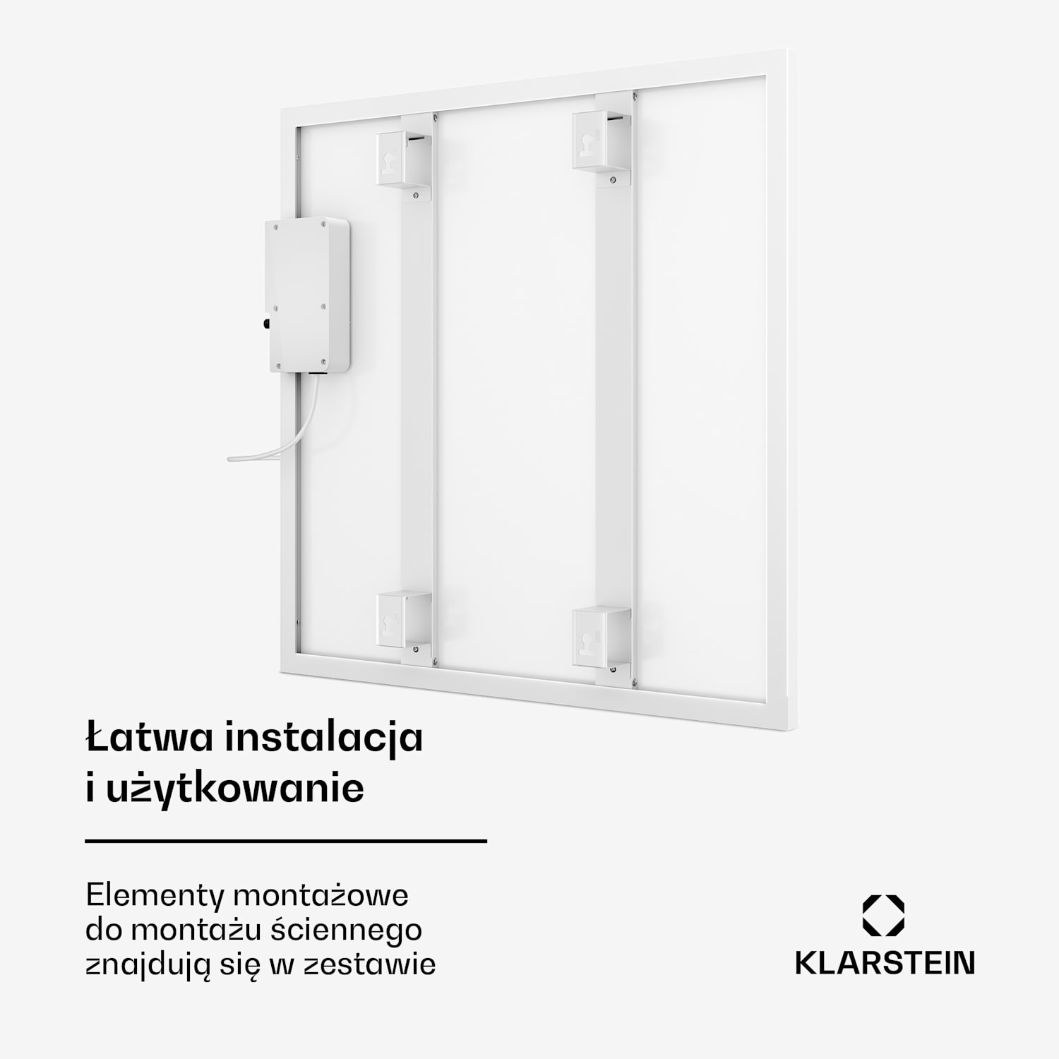 Wonderwall Smart, panel grzewczy na podczerwień, grzejnik, 60 x 60 cm, 360 W, programator czasowy, IP24, biały 60 x 60 cm | 360 W | Tak | Biały