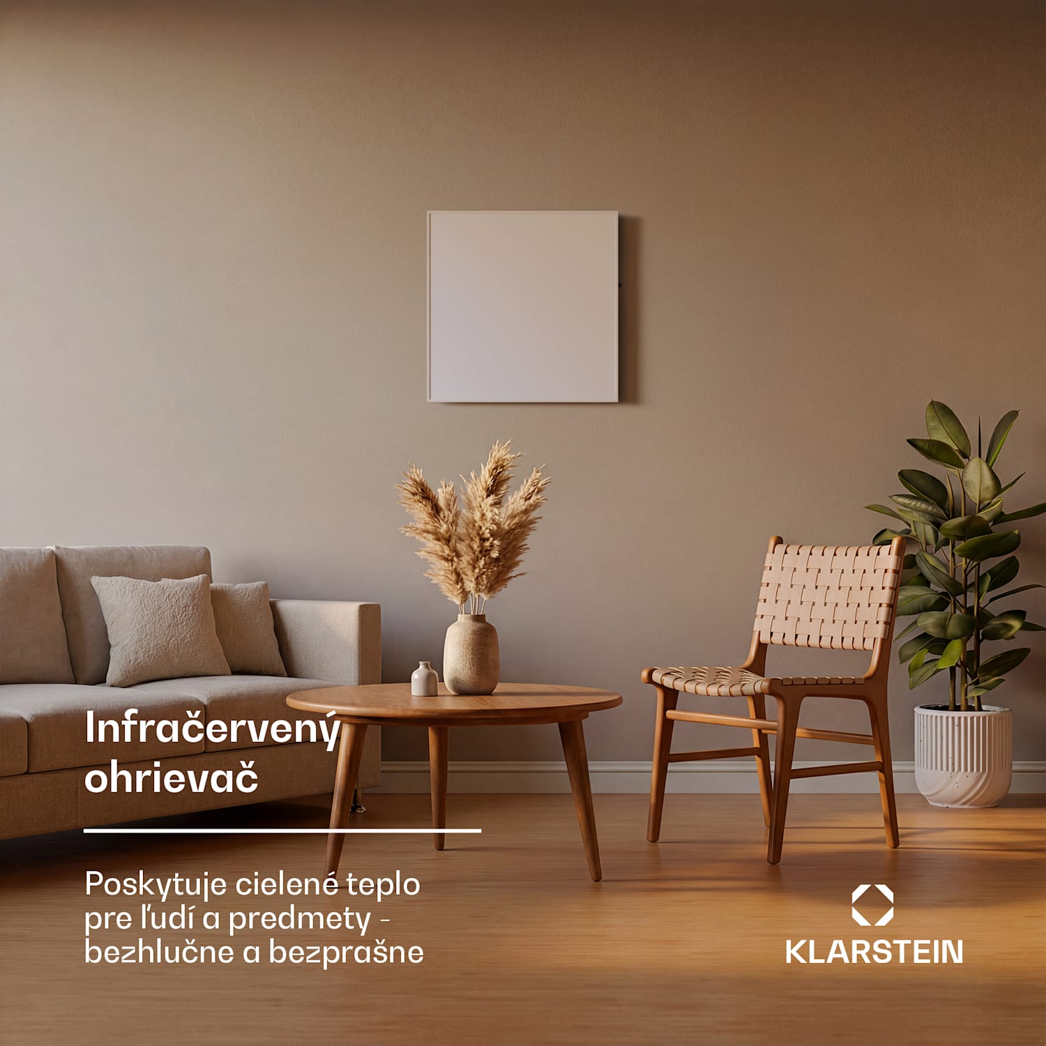 Wonderwall 360 Smart, infračervený ohrievač, 60 x 60 cm, 360 W, týždenný časovač, IP24, biely 60 x 60 cm | 360 W | Áno | Biela