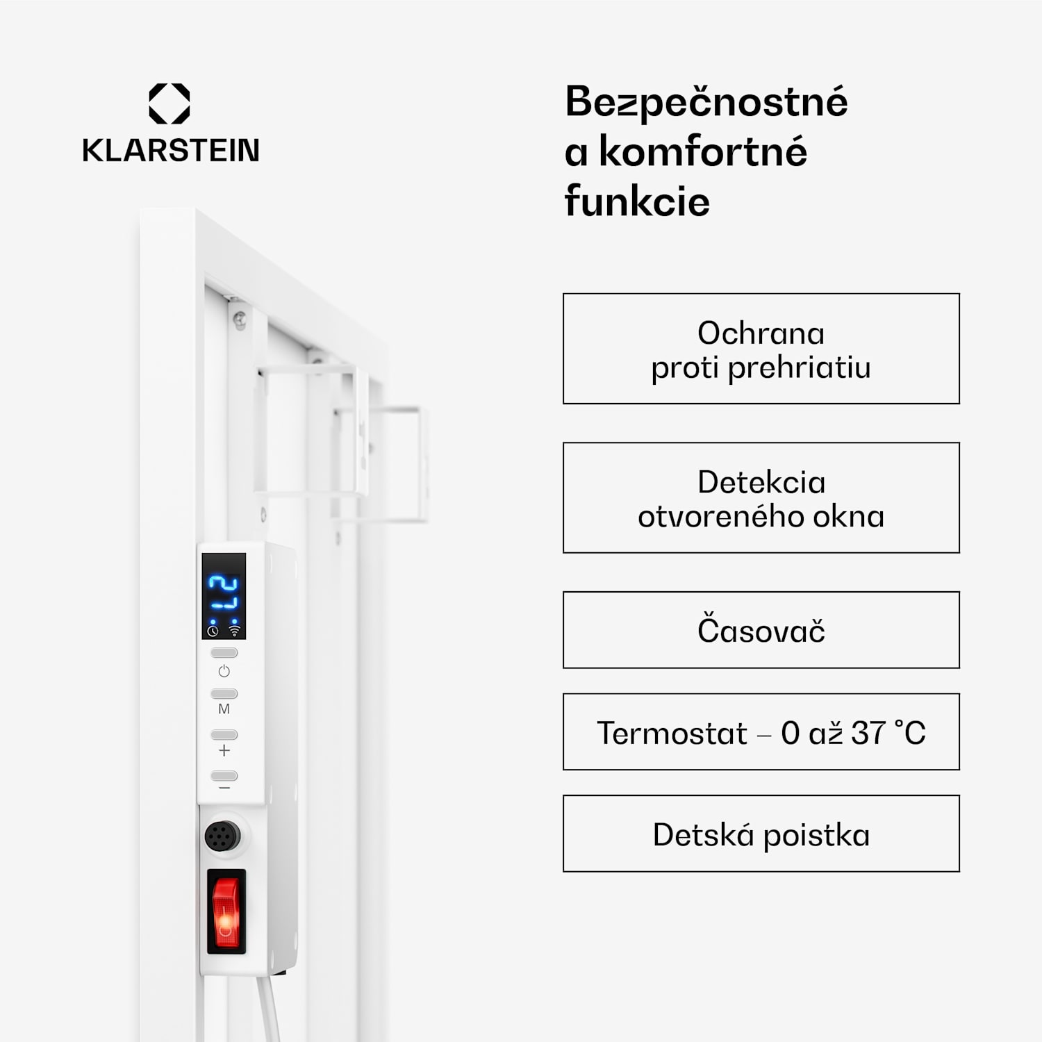Wonderwall 360 Smart, infračervený ohrievač, 60 x 60 cm, 360 W, týždenný časovač, IP24, biely 60 x 60 cm | 360 W | Áno | Biela