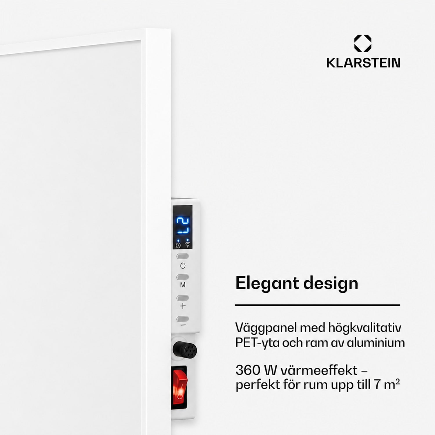 Wonderwall Smart infravärmare 60x60cm appstyrning 360 W veckotimer IP24 60 x 60 cm | 360 W | Ja | Vit