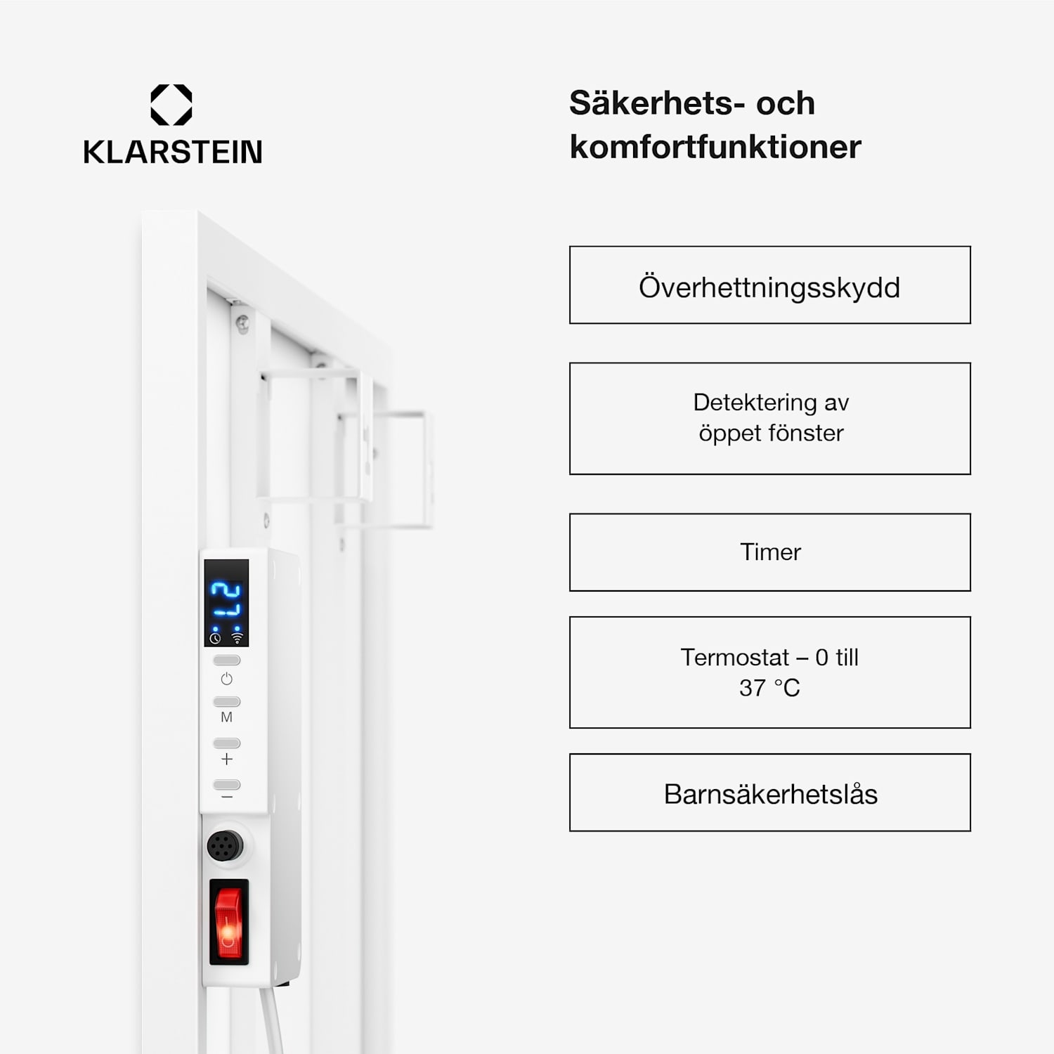 Wonderwall Smart infravärmare 60x60cm appstyrning 360 W veckotimer IP24 60 x 60 cm | 360 W | Ja | Vit