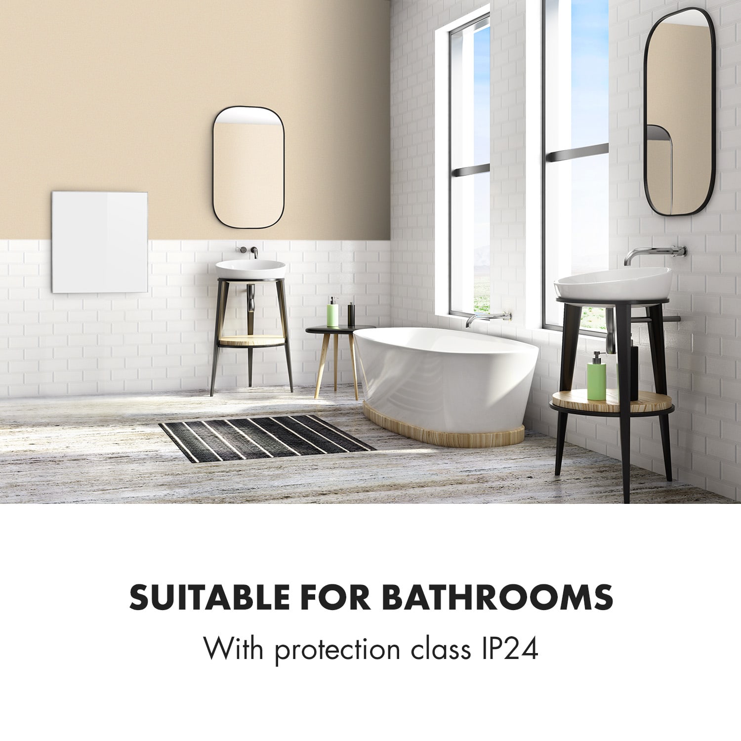 Wonderwall Smart Panel calefactor infrarrojo 60x60cm 360W Temporizador semanal IP24 Blanco 60 x 60 cm | 360 W | Sí | Blanco