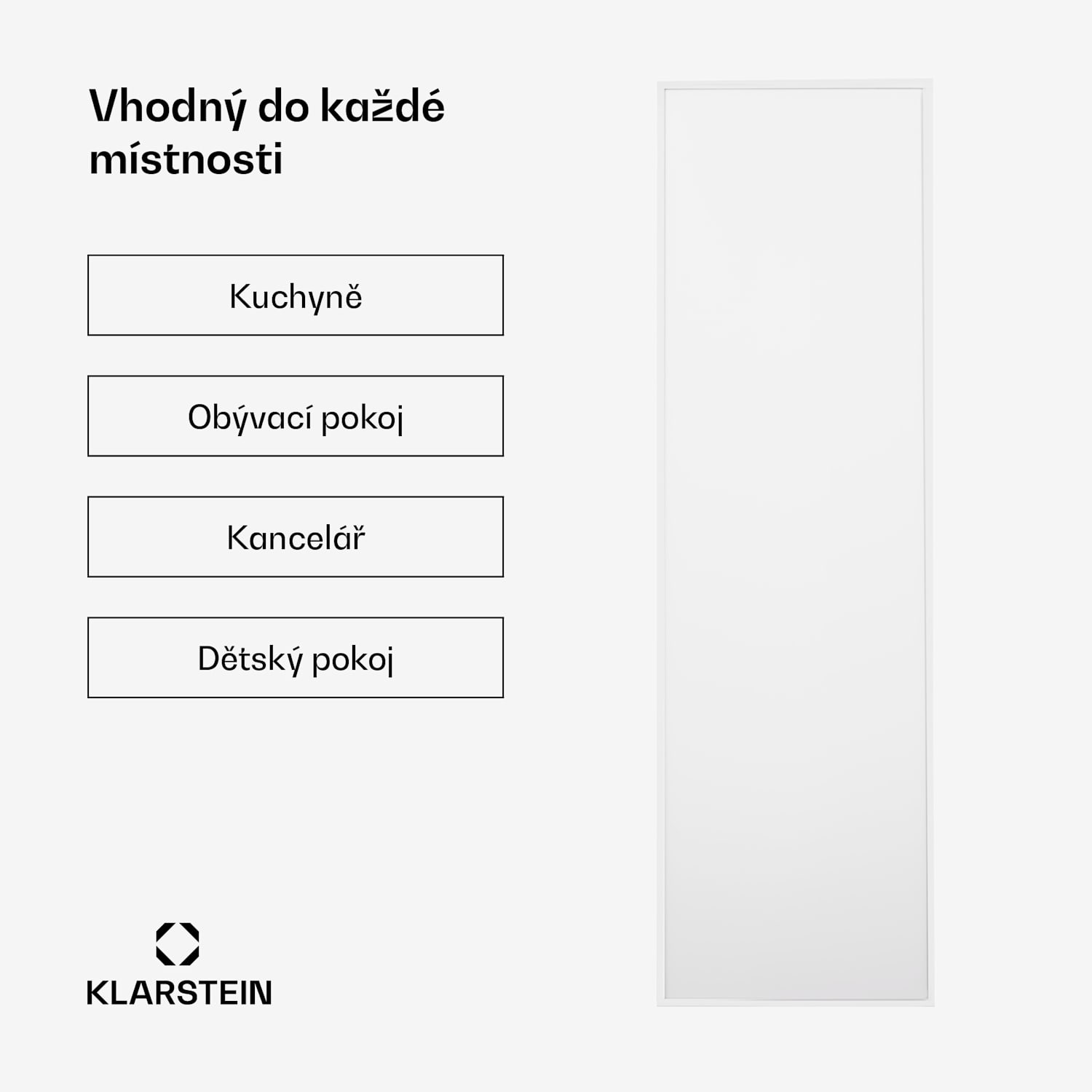 Wonderwall 300 Smart, infračervený ohřívač, 30 x 100 cm, 300 W, časovač, IP24, bílý 