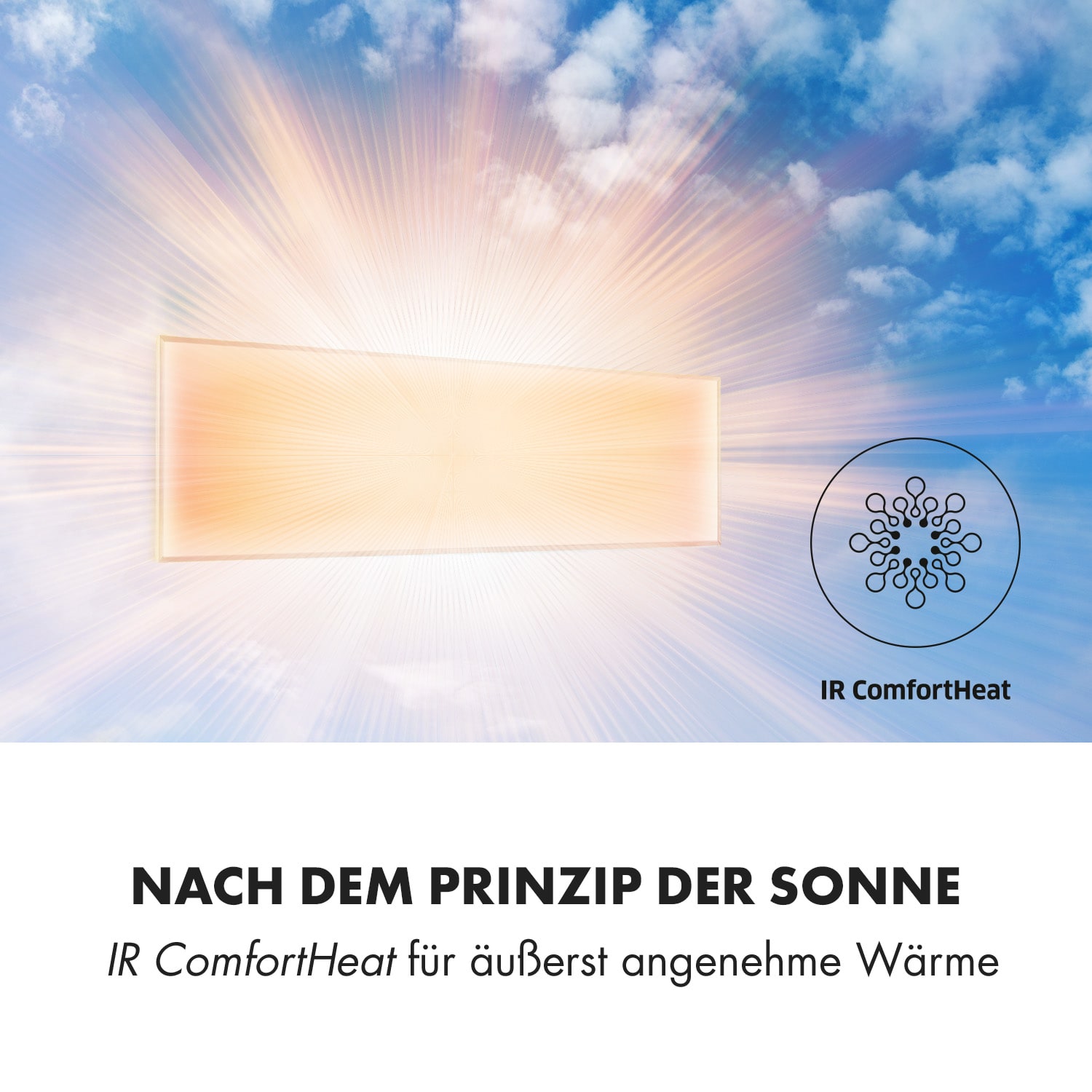 Wonderwall Smart Infrarotheizung 100x30cm App 300W Wochentimer IP24 100x30 cm | 300 W | Ja