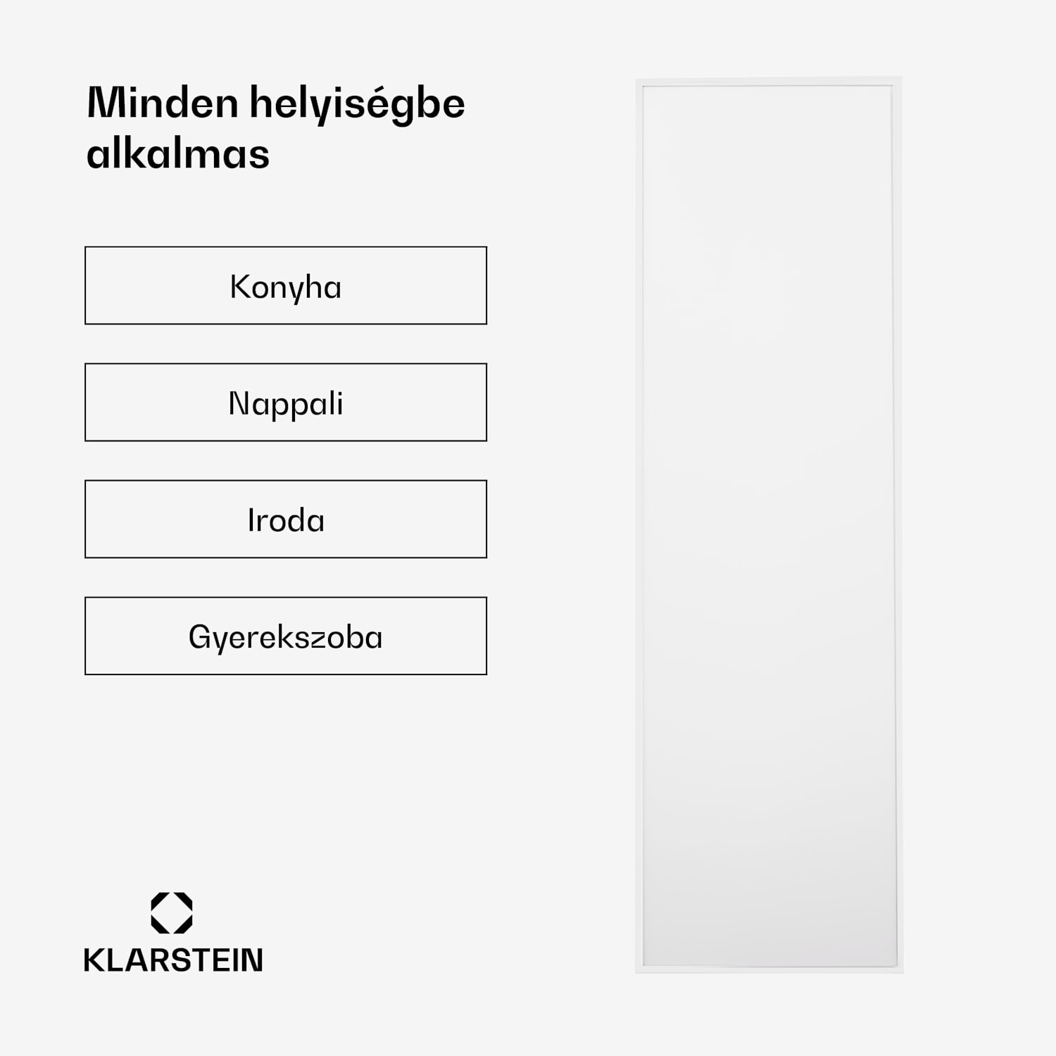 Wonderwall 300 Smart, infravörös hősugárzó, 30 x 100 cm, 300 W, heti időzítő, IP24, fehér 100x30 cm | 300 W | Igen