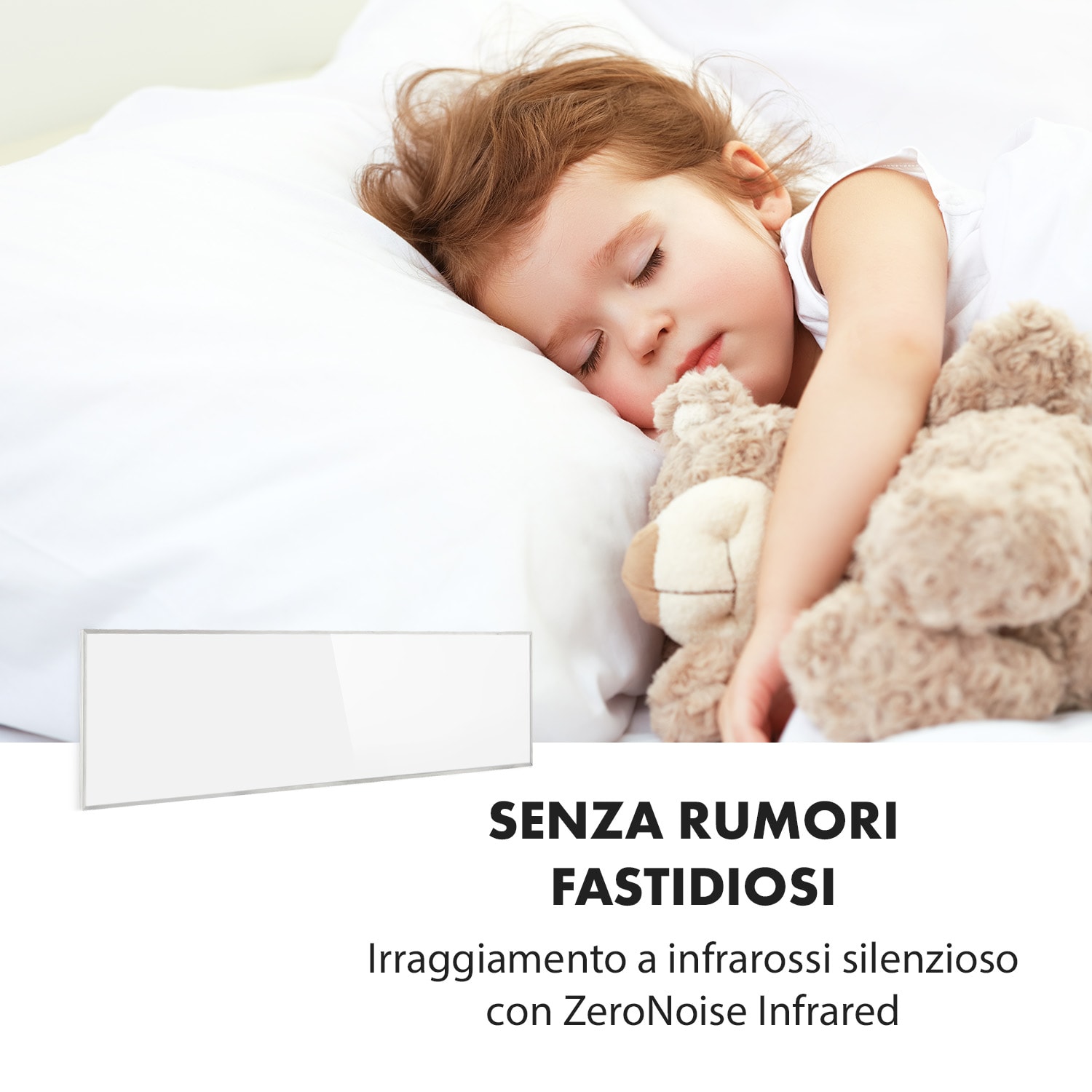 Wonderwall Smart - Pannello riscaldante a infrarossi, 100 x 30 cm, controllo con app, 300 W, timer settimanale, IP24 100x30 cm | 300 W | Sì