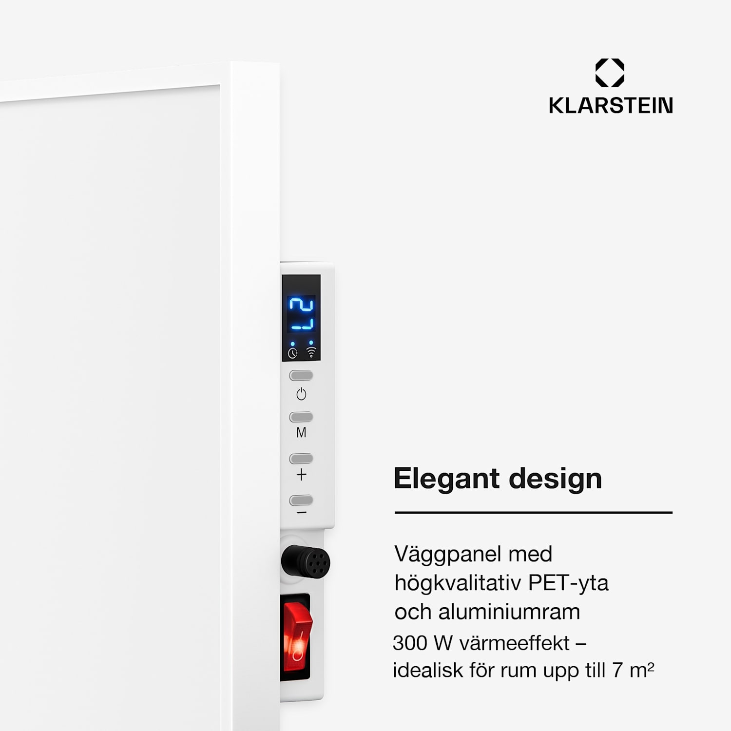 Wonderwall Smart infravärmare 100x30cm appstyrning 300 W veckotimer IP24 100x30 cm | 300 W | Ja