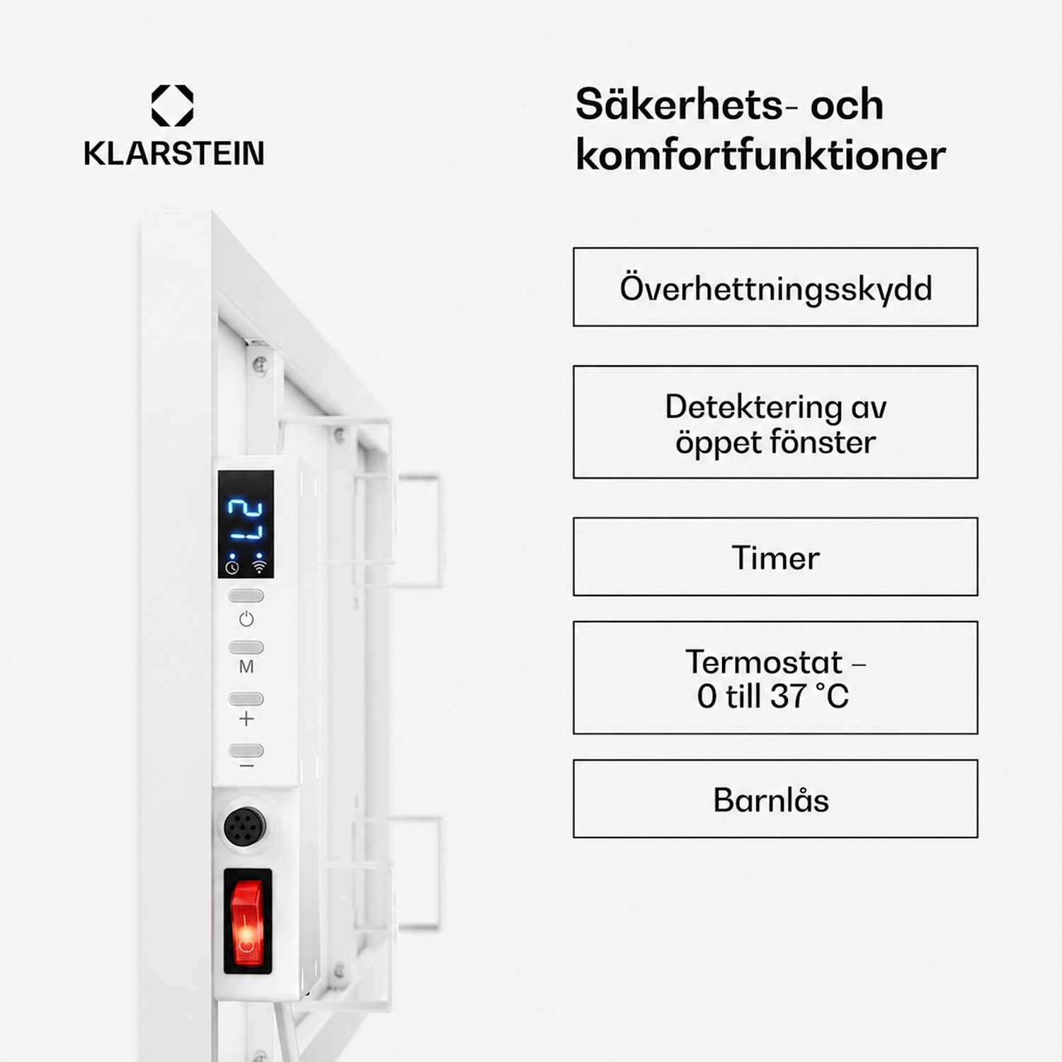 Wonderwall Smart infravärmare 100x30cm appstyrning 300 W veckotimer IP24 100x30 cm | 300 W | Ja