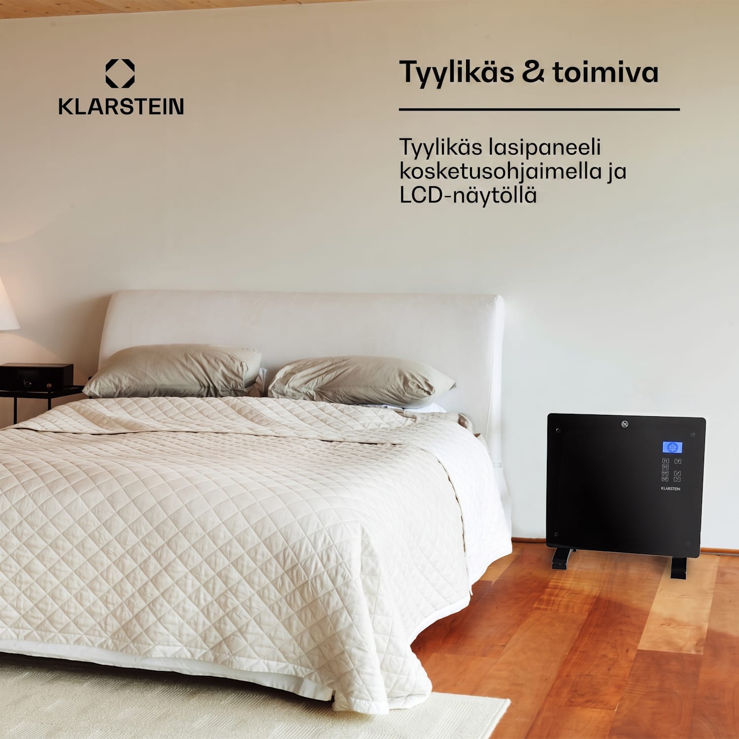 Norderney konvektorilämmitin termostaatti ajastin 1000 W 10 m² musta 1000 W | Musta