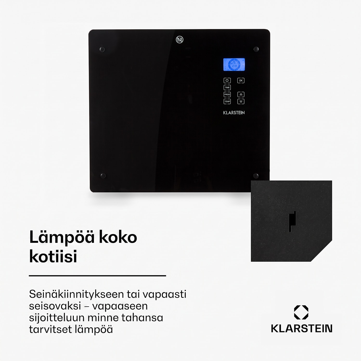 Norderney konvektorilämmitin termostaatti ajastin 1000 W 10 m² musta 1000 W | Musta