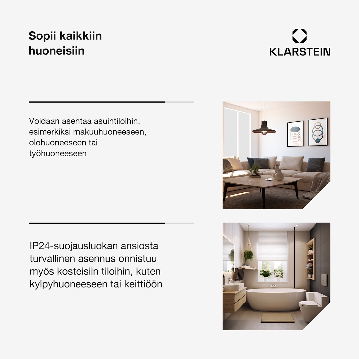 Norderney konvektorilämmitin termostaatti ajastin 1000 W 10 m² valkoinen 1000 W | Valkoinen