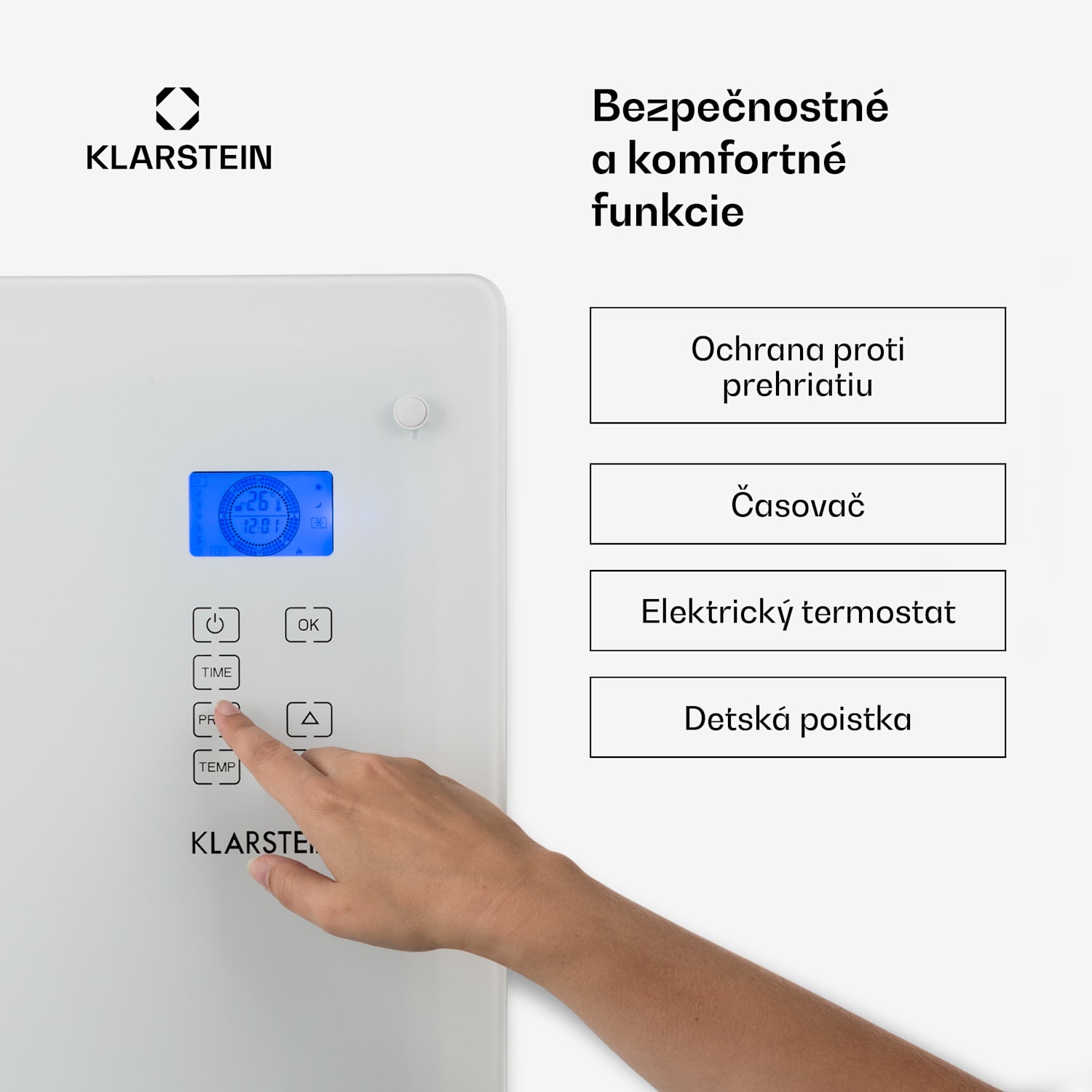 Norderney, konvektor, 1000 W, termostat, časovač, 20 m², biely 1000 W | Biela