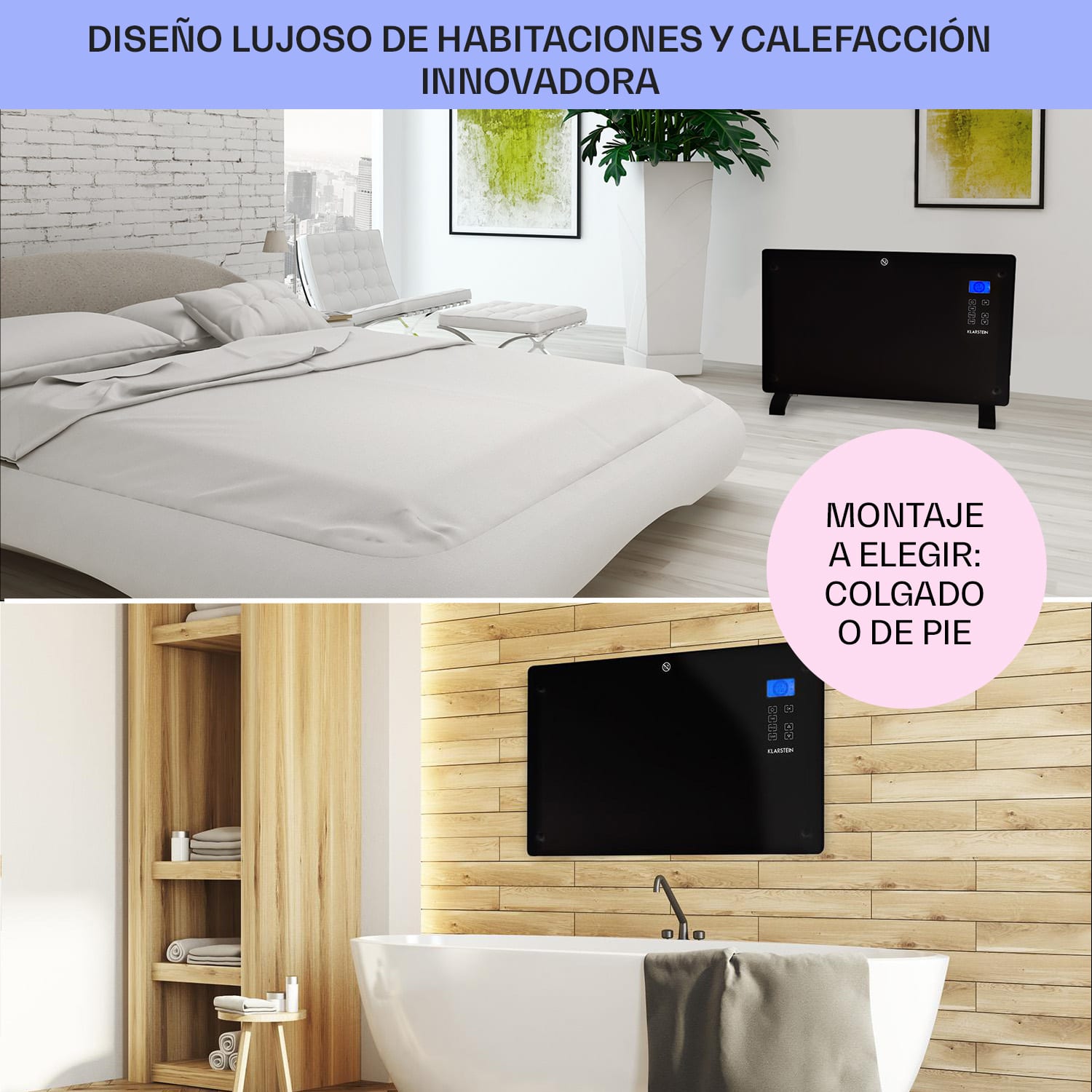 Norderney Convector Termostato Temporizador 2000W 30m² Negro 2000 W | Negro