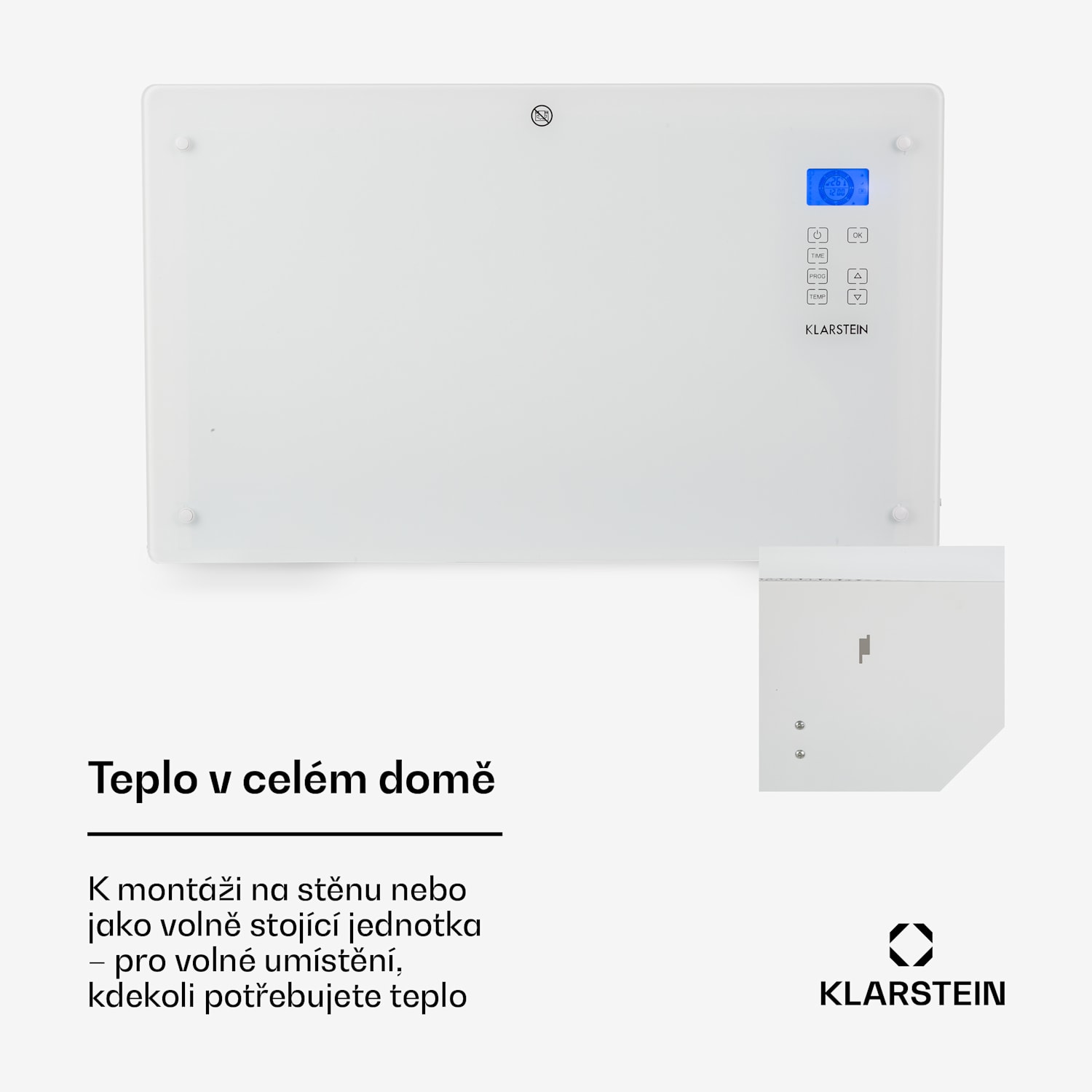 Norderney, konvektor, termostat, časovač, 2000 W, 30 m², bílý 