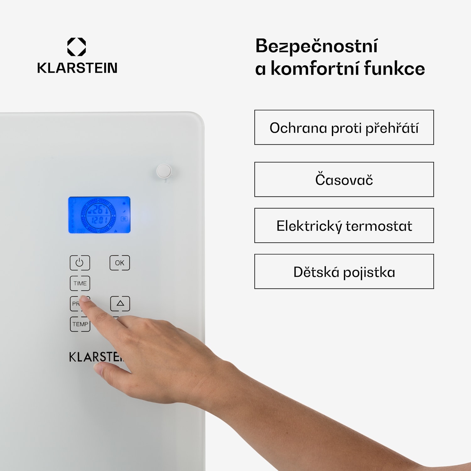 Norderney, konvektor, termostat, časovač, 2000 W, 30 m², bílý 