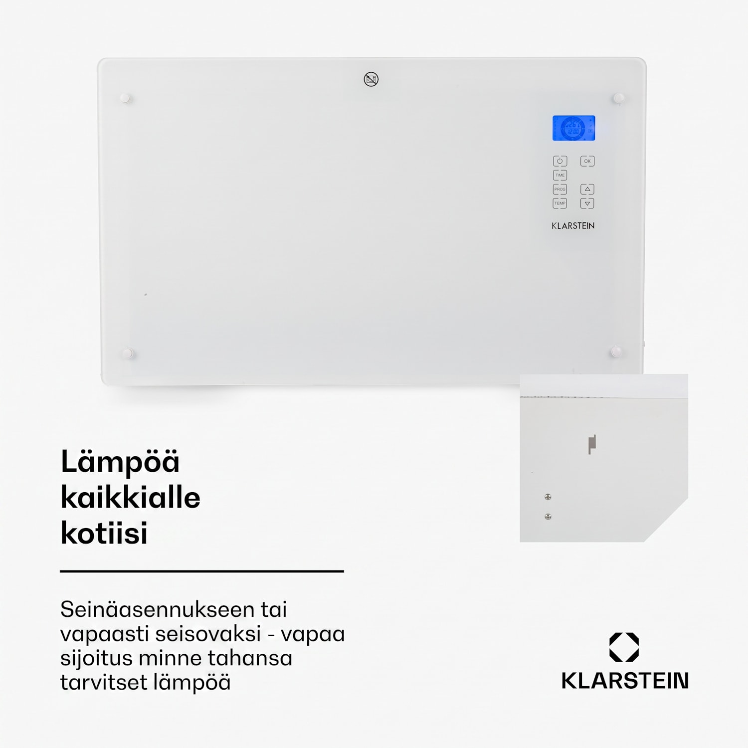 Norderney konvektorilämmitin termostaatti ajastin 2000 W 20 m² valkoinen 2000 W | Valkoinen