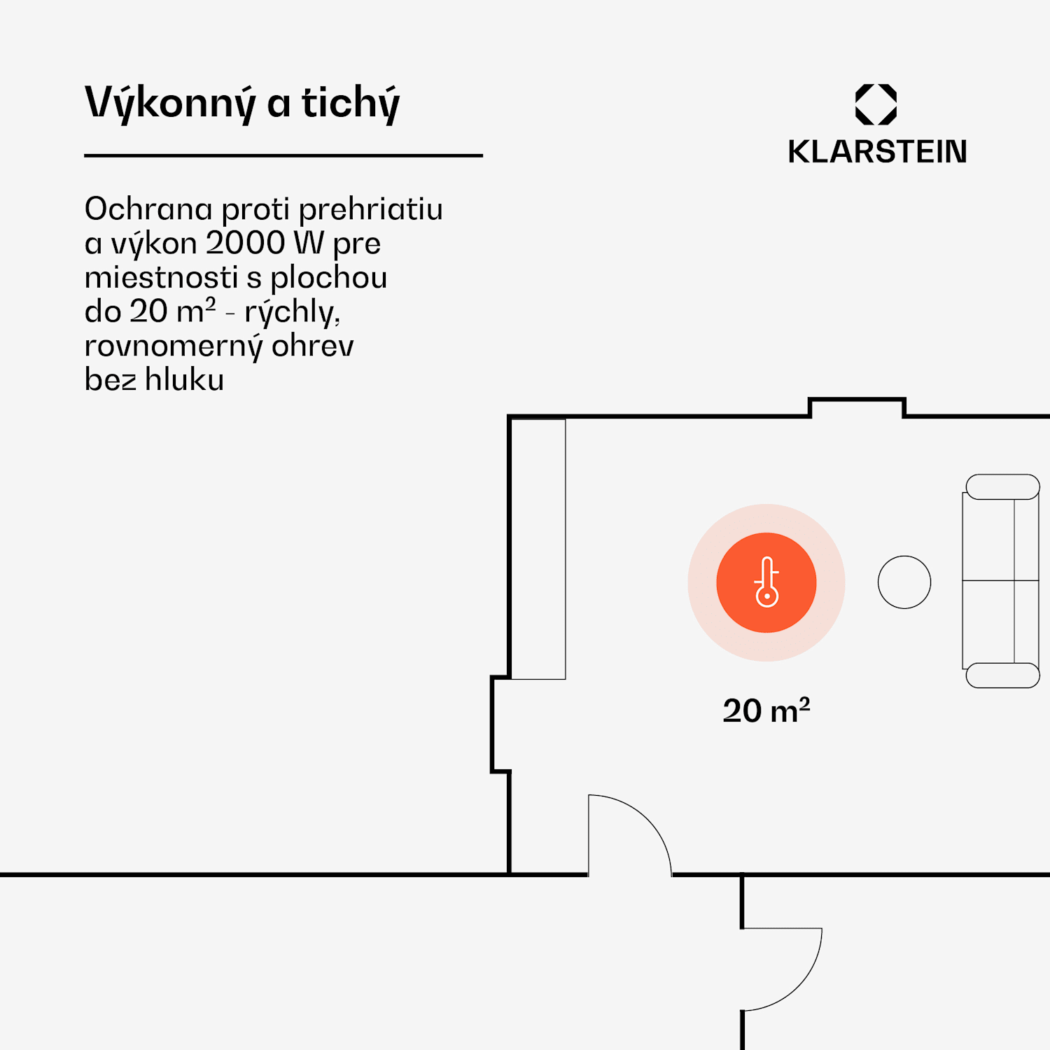 Norderney, konvektor, 2000 W, termostat, časovač, 30 m², biely 2000 W | Biela
