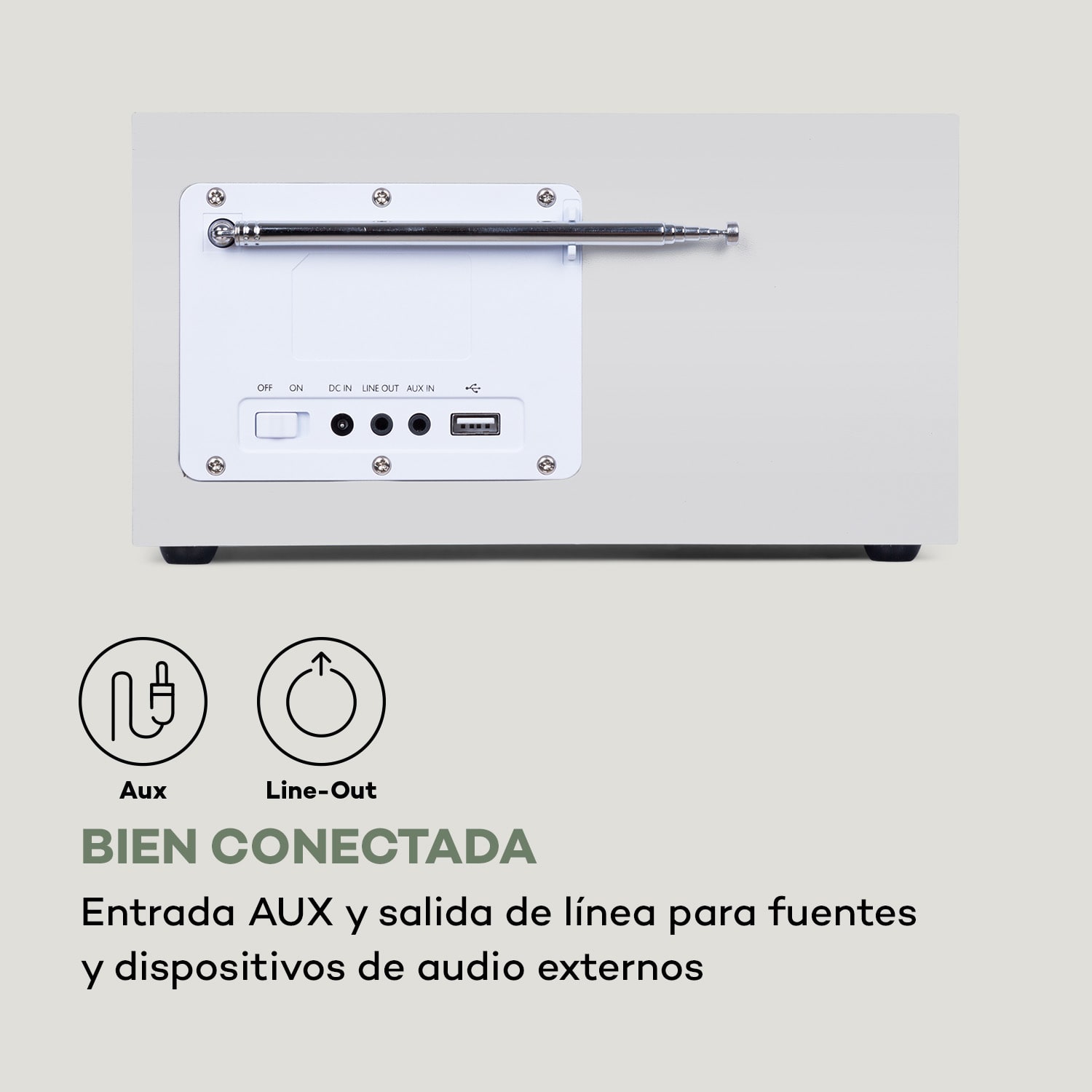 Silver Star Mini radio internet DAB+/FM, WiFi, BT, DAB+/FM, blanco 