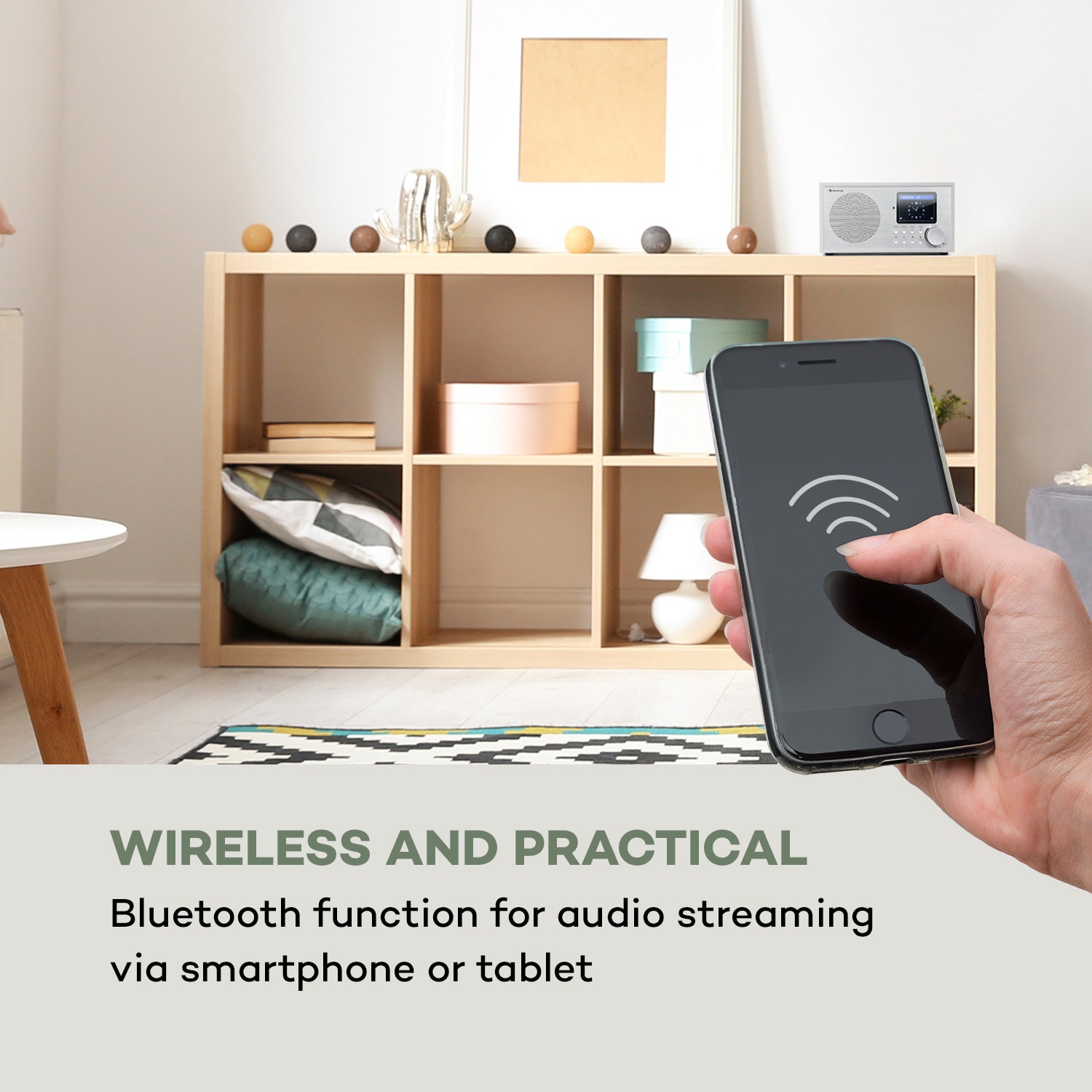 Silver Star Mini, internet DAB+/FM rádió, WiFi, BT, DAB+/FM, fehér Fehér / Ezüst metál