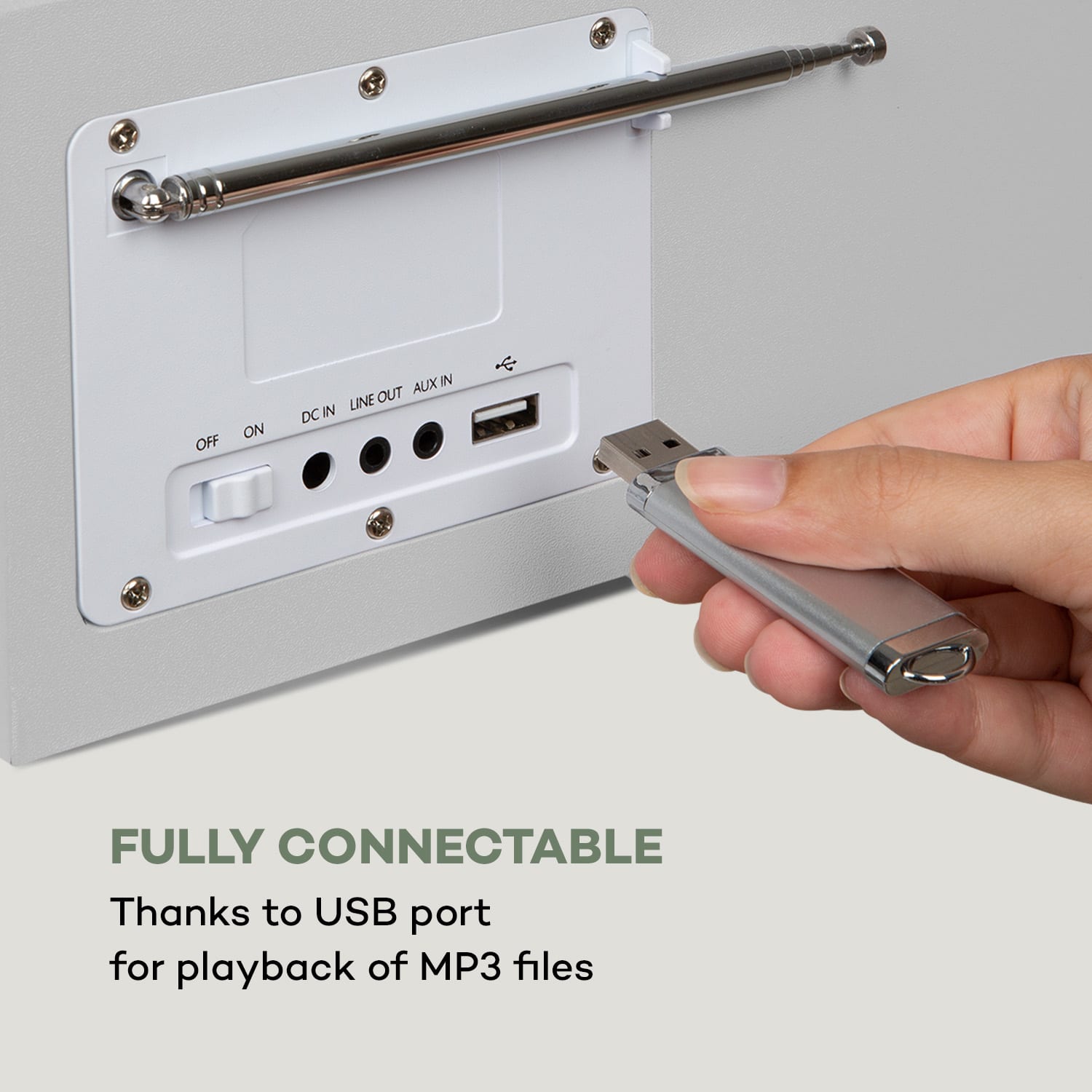 Silver Star Mini, internet DAB+/FM rádió, WiFi, BT, DAB+/FM, fehér Fehér / Ezüst metál