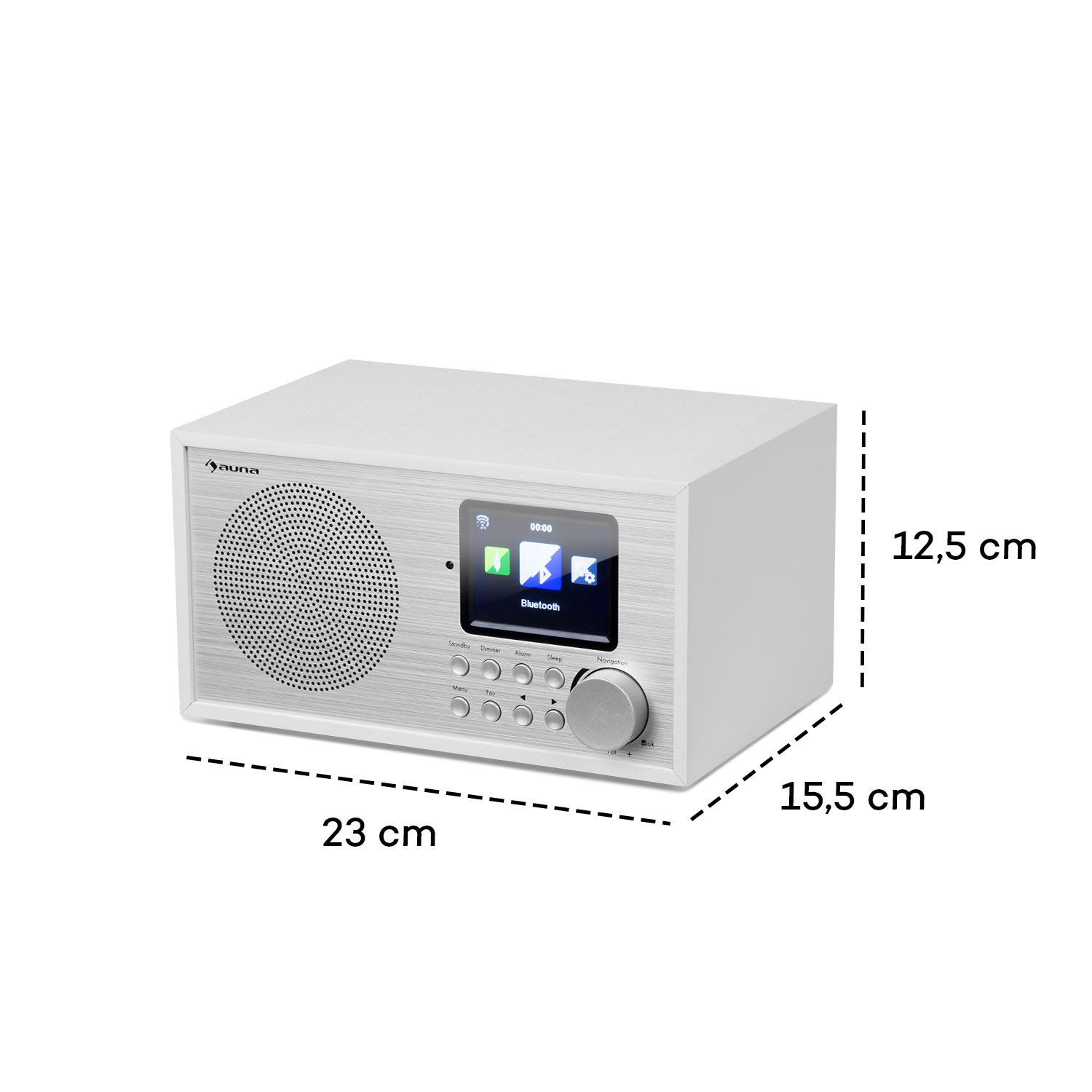 Silver Star Mini, internet DAB+/FM rádió, WiFi, BT, DAB+/FM, fehér Fehér / Ezüst metál