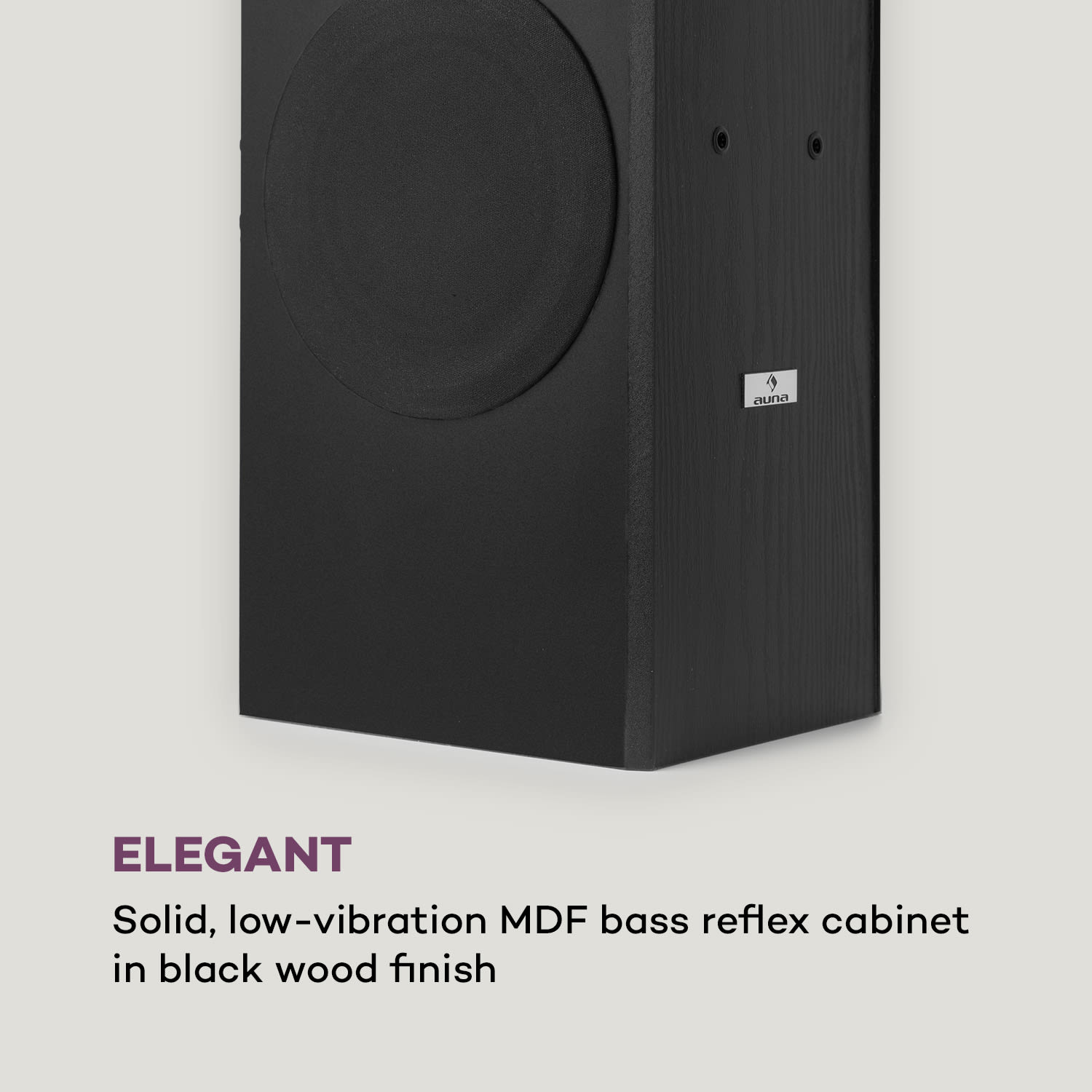 Line E 1005, věžové reproduktory, 3-pásmové HiFi reproduktory, 700 W max., černé 