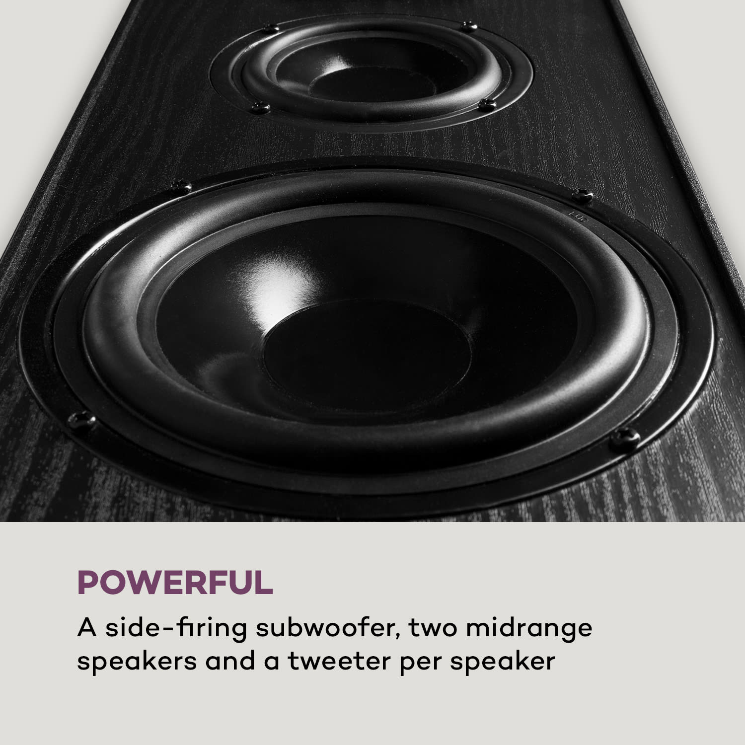 Line E 1005, věžové reproduktory, 3-pásmové HiFi reproduktory, 700 W max., černé 