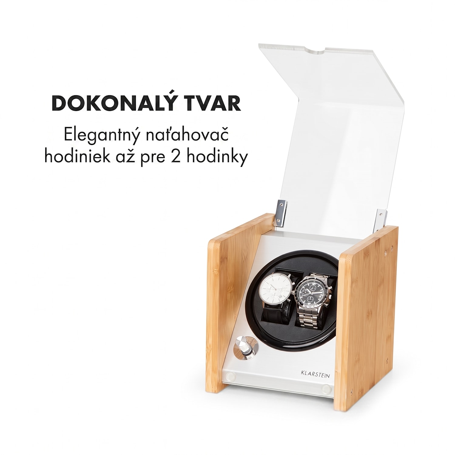 Hanoi 2 naťahovač hodiniek, 2 hodinky, 3 rýchlosti, 4 režimy, bambus 2 hodinky