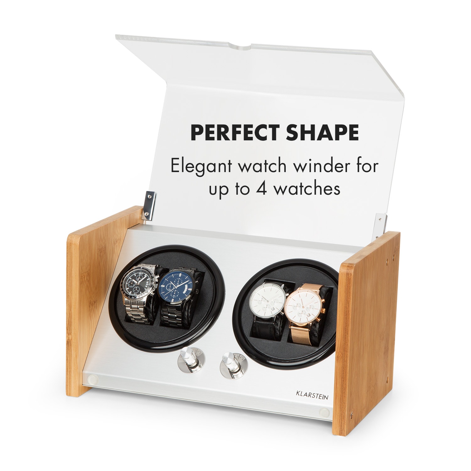 Hanoi 4 kellonliikuttaja, 4 kellolle, 3 nopeutta, 4 tilaa, bambua 4 kelloa