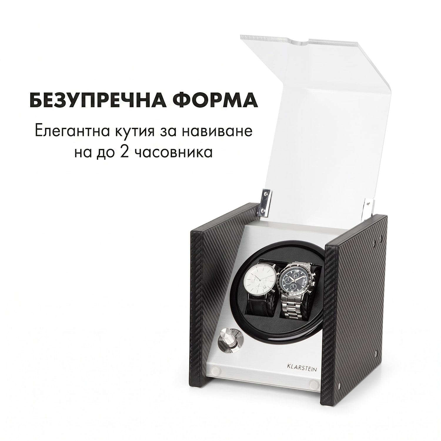 Tokyo 2, витрина за часовници, 2 часовника, 3 скорости, 4 режима, черна 2 watches