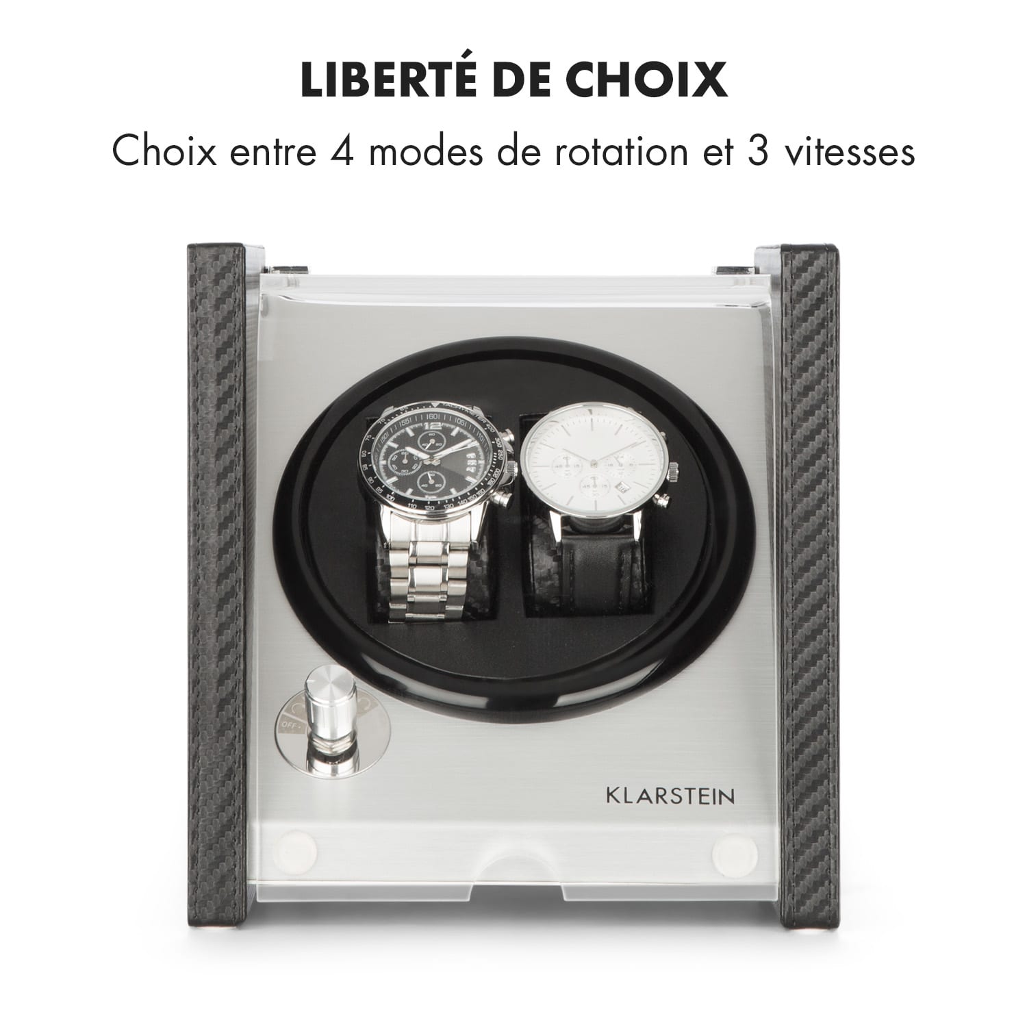 Tokyo 2 Remontoir automatique 2 montres 4 programmes 3 vitesses noir 2 montres
