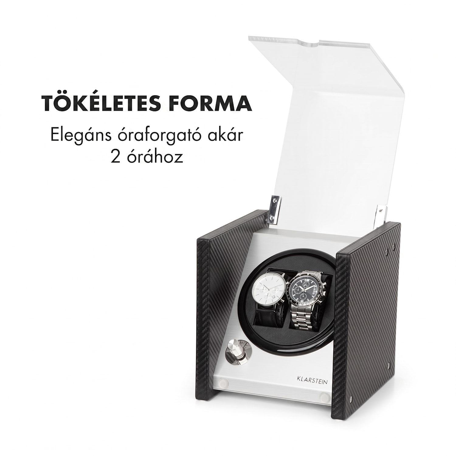 Tokyo 2, forgó óraállvány, 2 óra, 3 sebesség, 4 üzemmód, fekete 2 watches