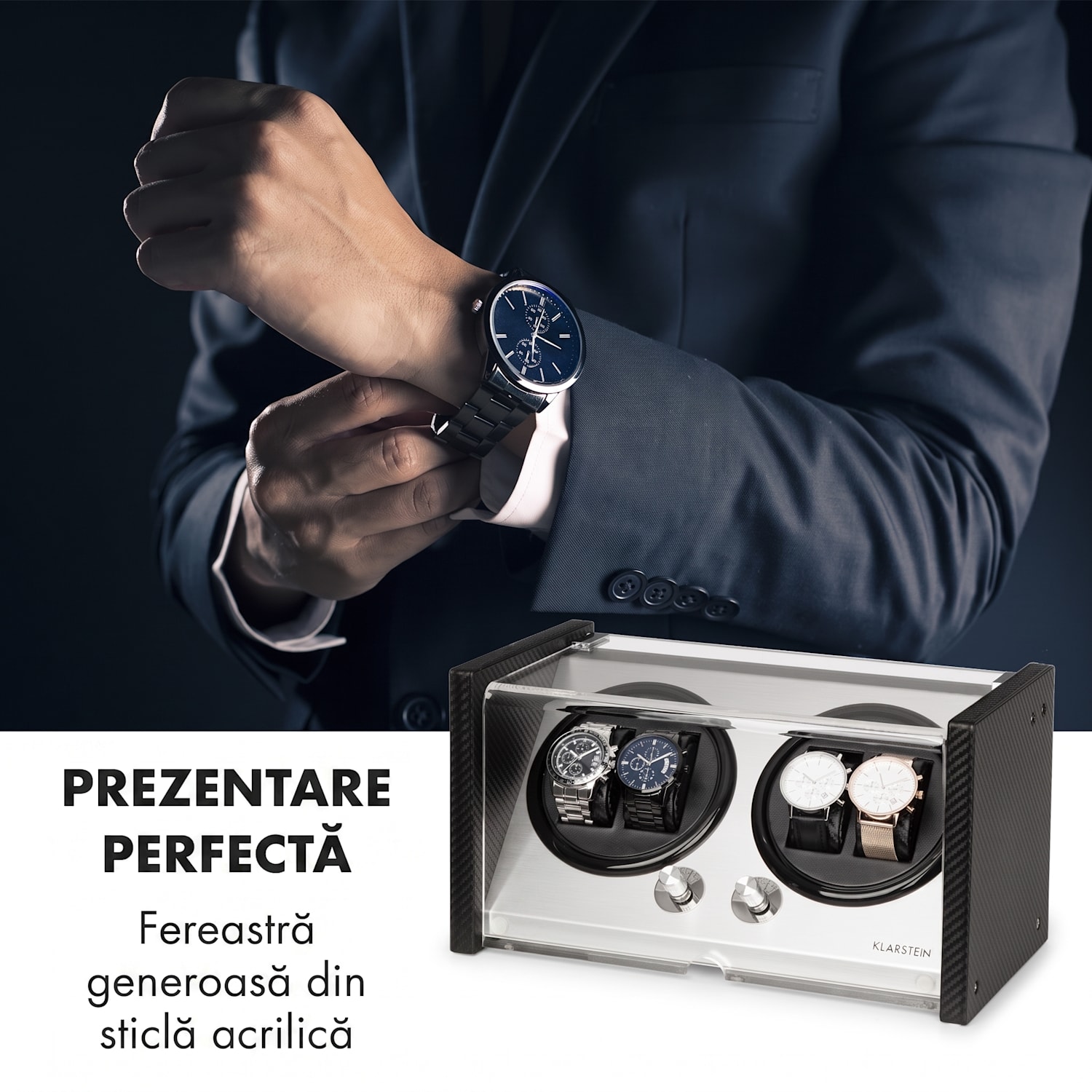 Tokyo 4, bobină de ceas, 4 ceasuri, 3 viteze, 4 moduri, negru 4 watches