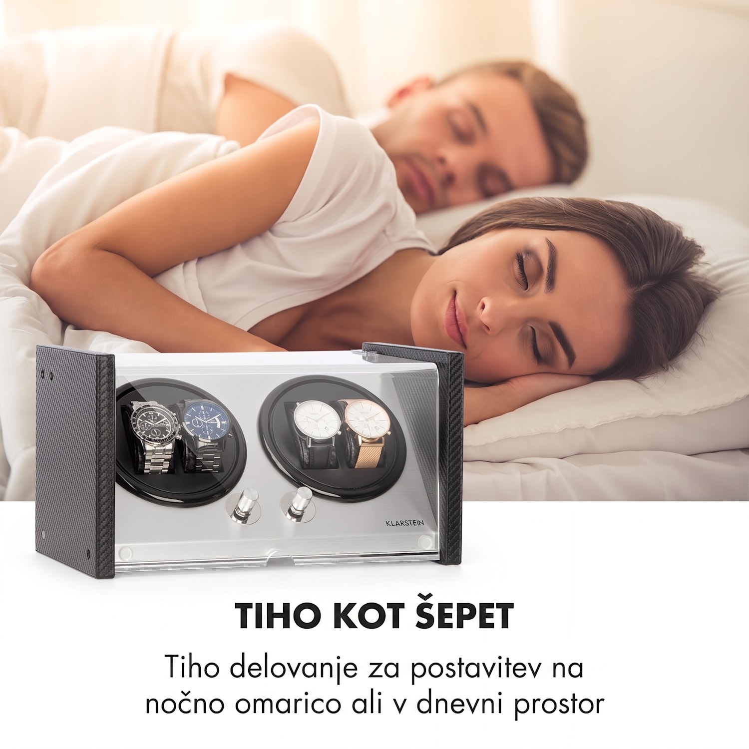 Naprava za navijanje ročne ure Tokyo 4, 4 kom ur, 3 hitrosti, 4 režimi, črna 4 watches