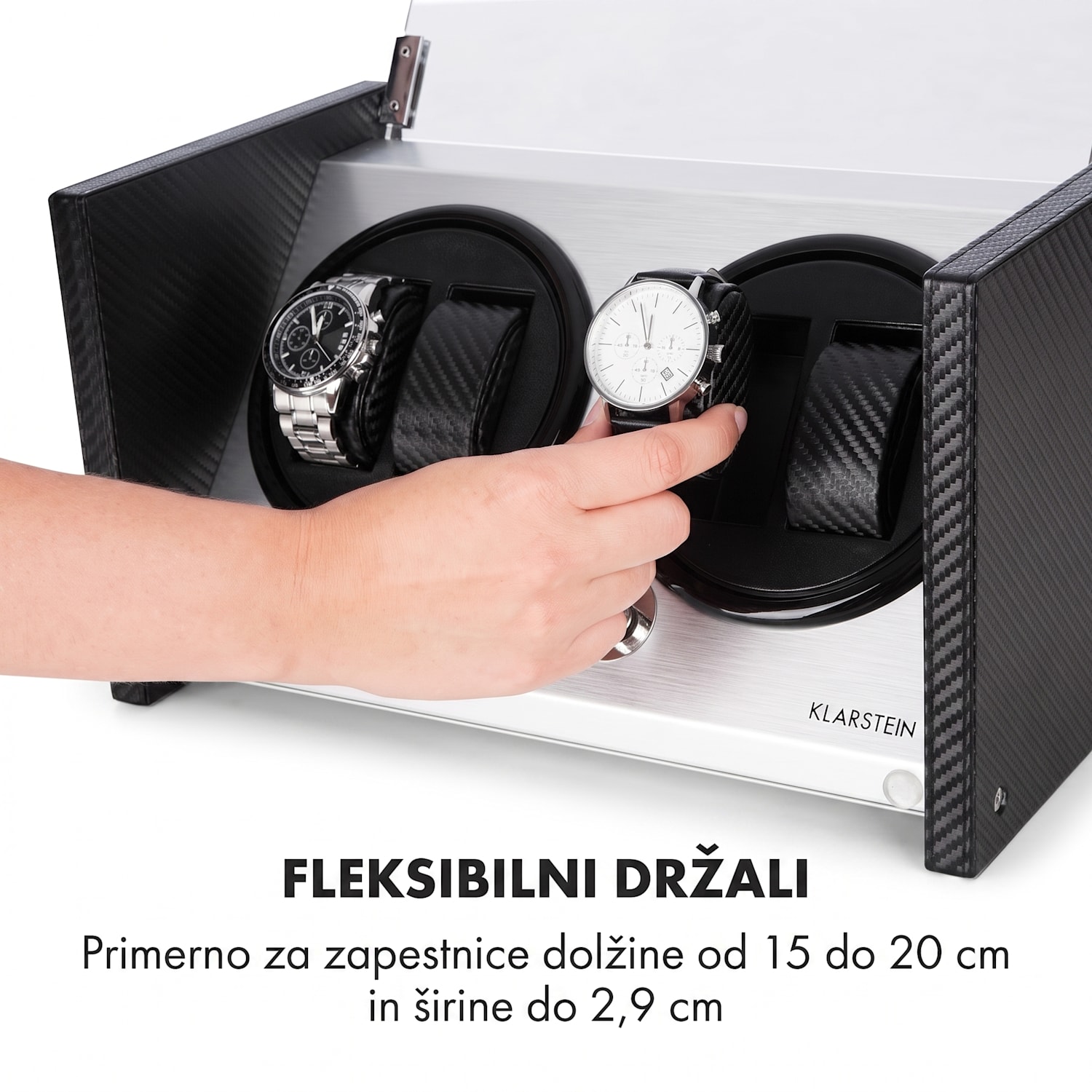 Naprava za navijanje ročne ure Tokyo 4, 4 kom ur, 3 hitrosti, 4 režimi, črna 4 watches