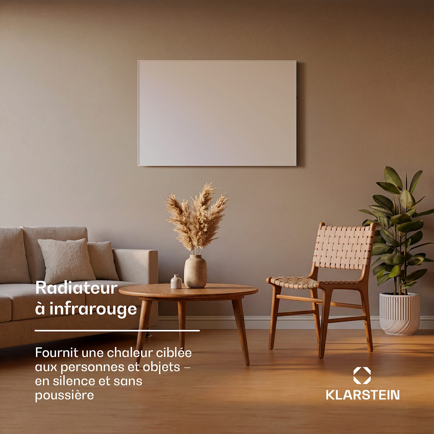 Wonderwall Smart infrarood verwarming 80x120cm app bediening 960W weektimer IP24 