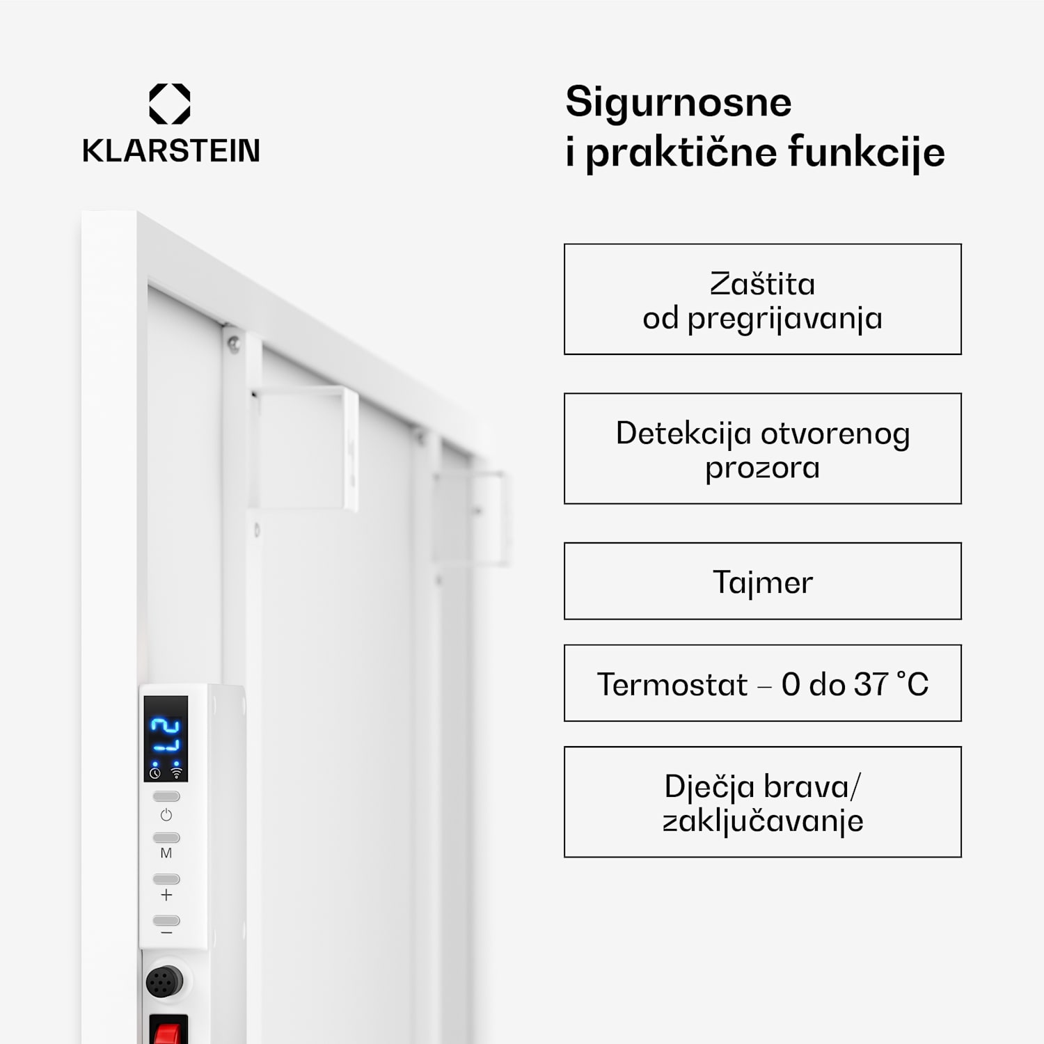 Wonderwall 960 Smart, infracrvena grijalica, 80 x 120cm, 960 W, tjedni tajmer, IP24, bijela 